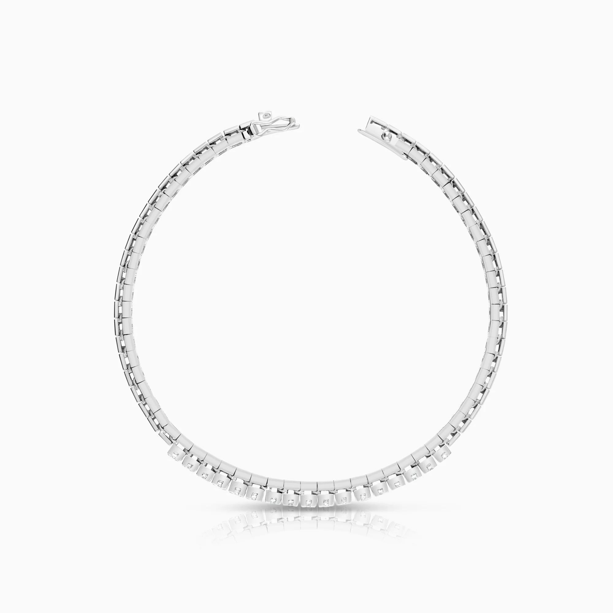 Tennis bracelet 0.56ct 18K white gold - Image 3