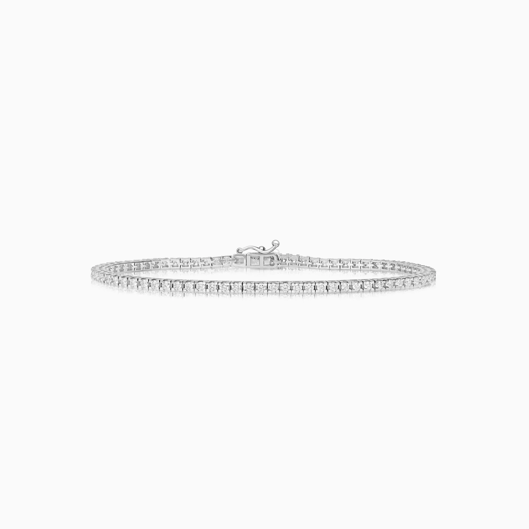 Tennis bracelet 1.73ct 18K white gold