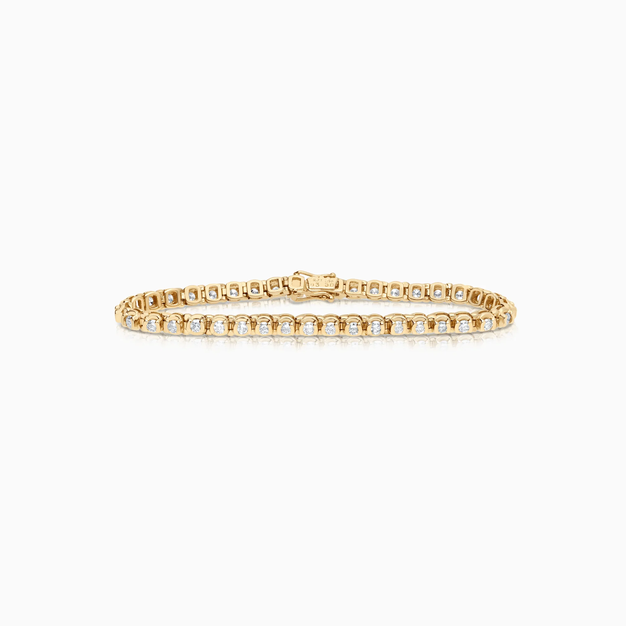 Tennis bracelet 3.50ct 14K gold