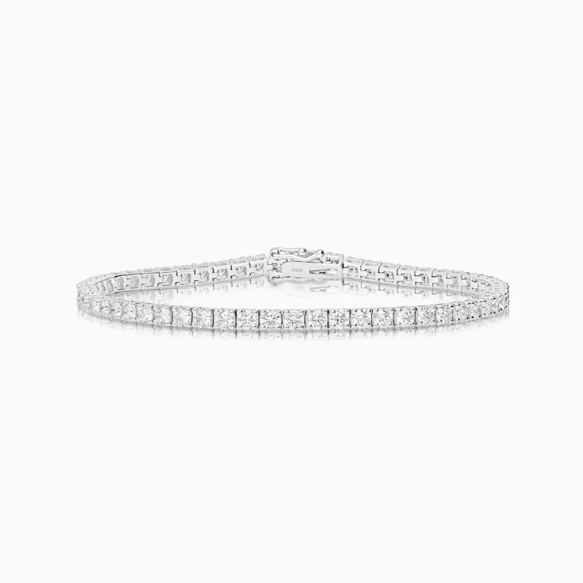 Tennis bracelet 4.72ct platinum