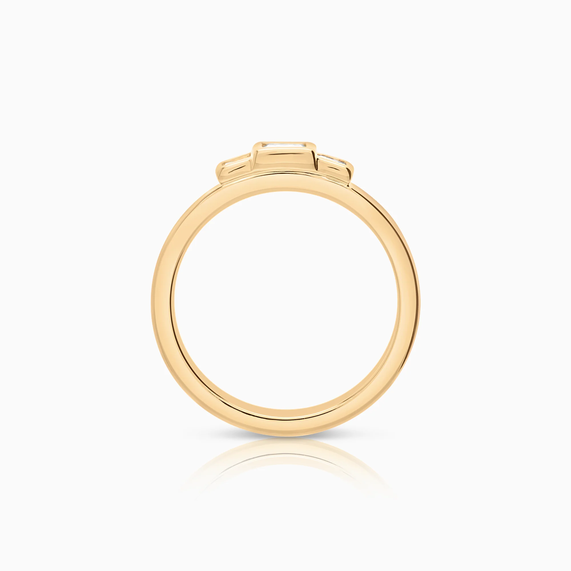 Three-stone ring 0.50ct 18K gold - Image 2