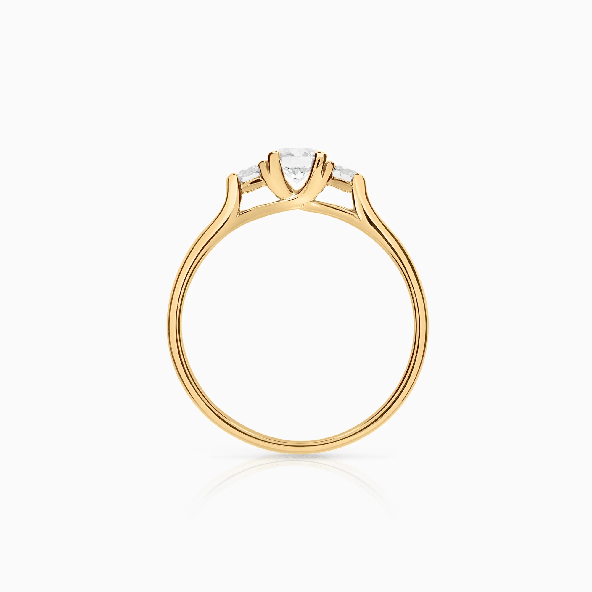 Three-stone ring 0.52ct 18K gold GIA certificate - Image 2