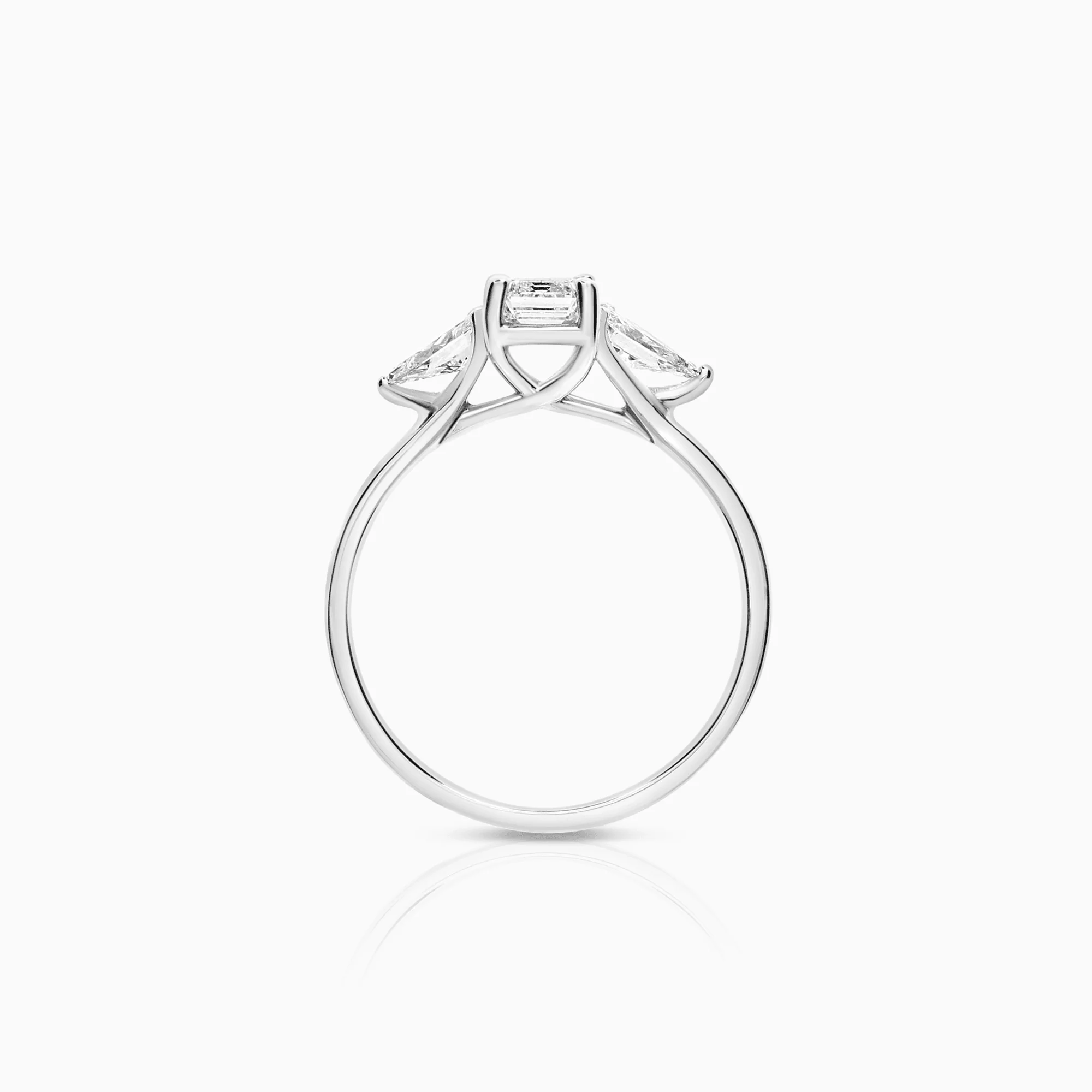 Three-stone ring, 0.90ct, 950 platinum, GIA certificate - Image 2