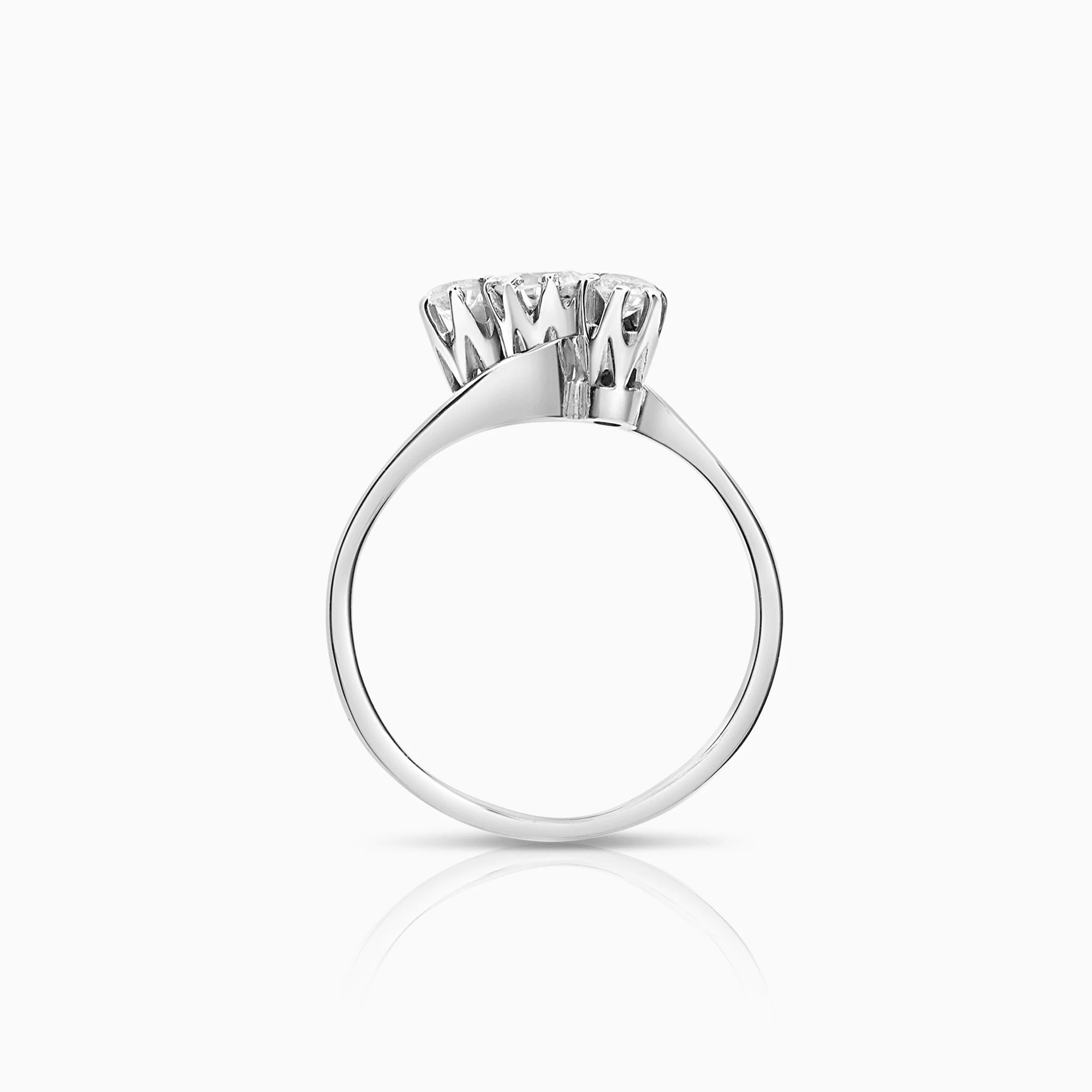 Trilogy three-stone ring 0.38ct 18K white gold - Image 5