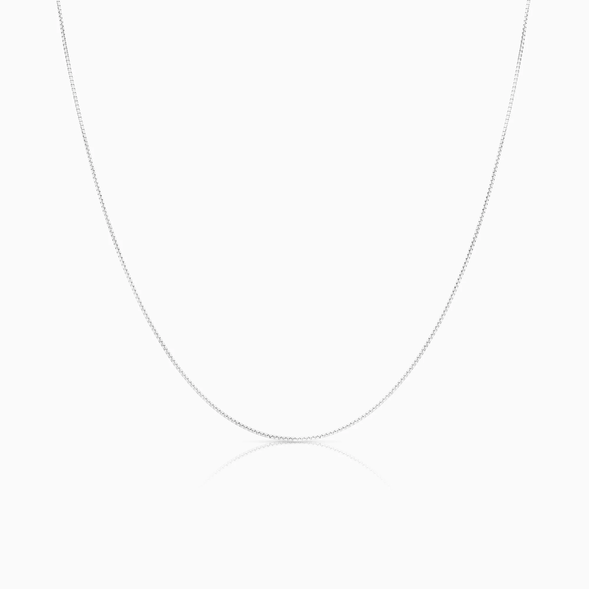 Box chain 36cm 18K white gold