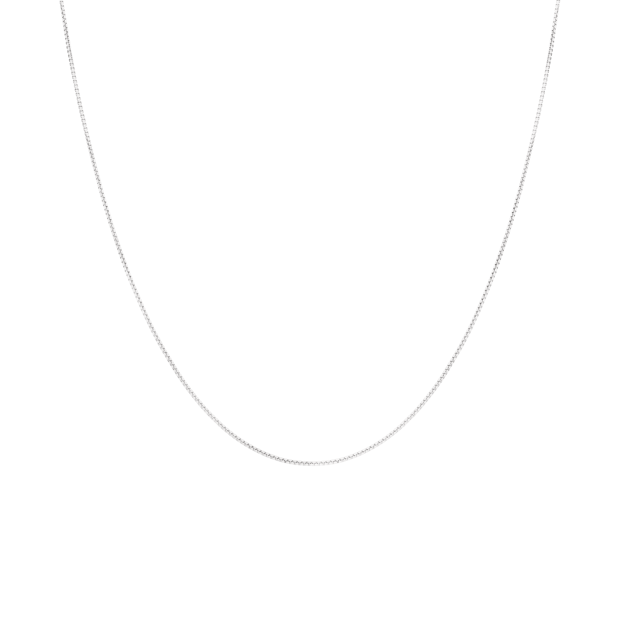 Box chain 36cm 18K white gold - Image 2