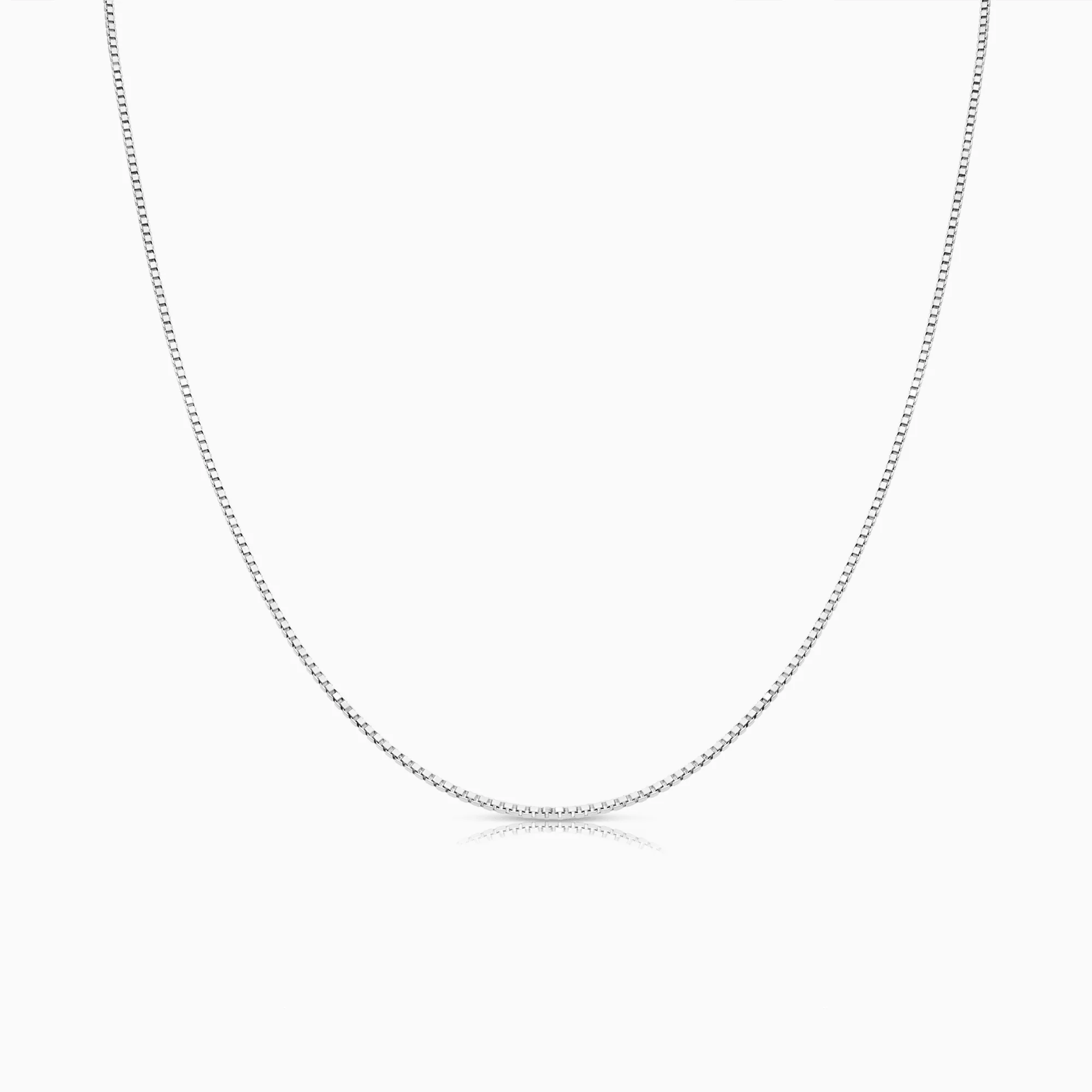 Box Chain 38cm 18K white gold