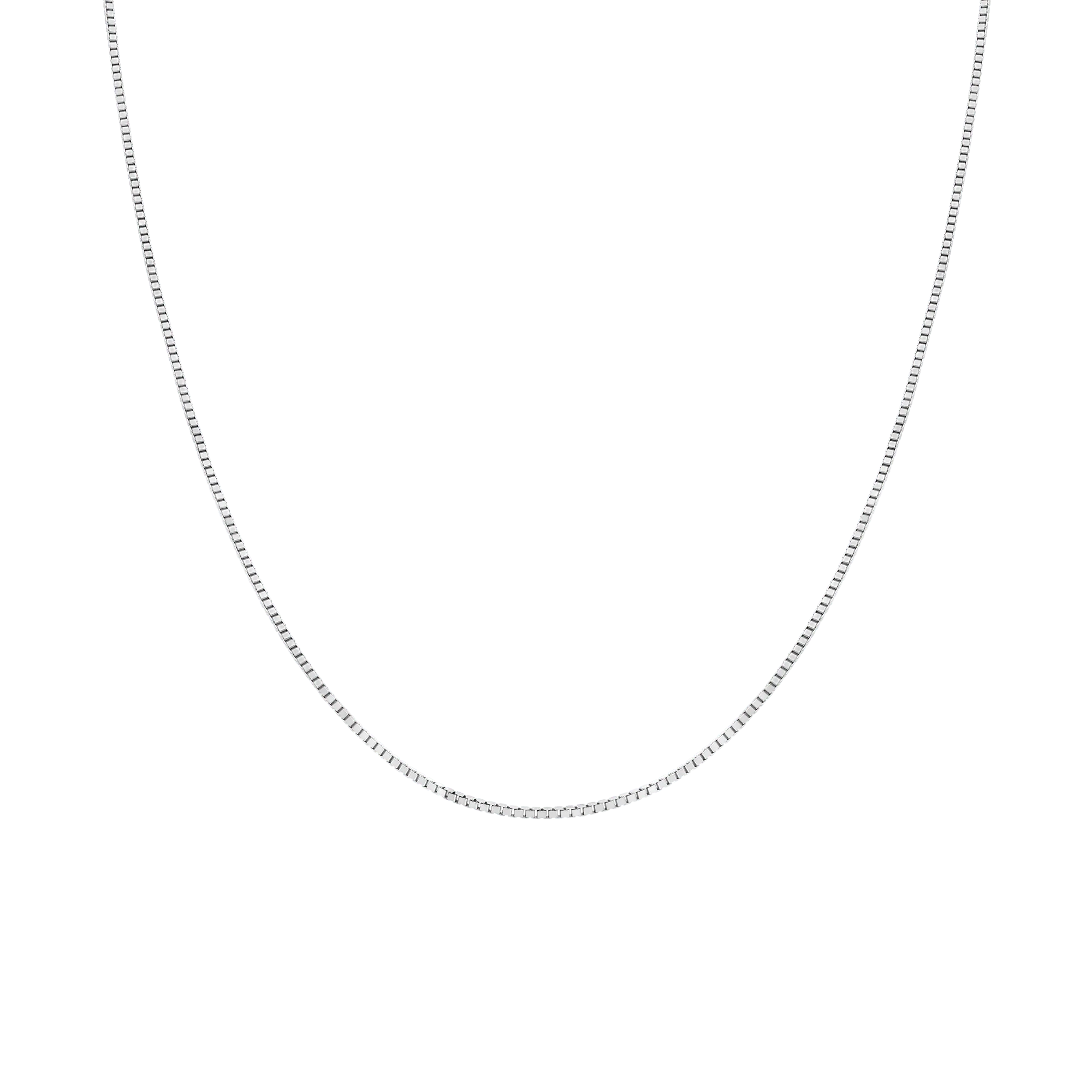 Box Chain 38cm 18K white gold - Image 2
