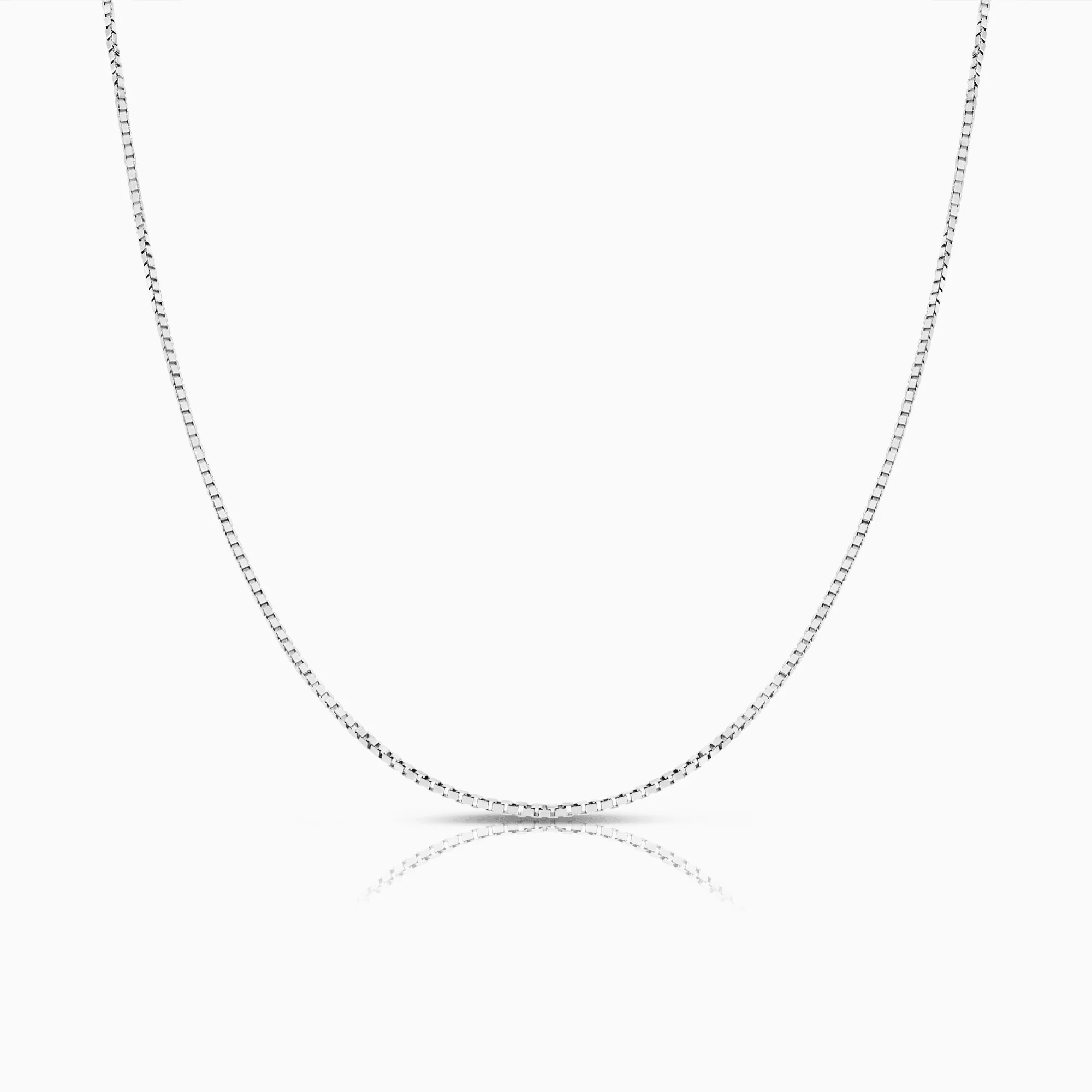 Box chain 39cm 18K white gold