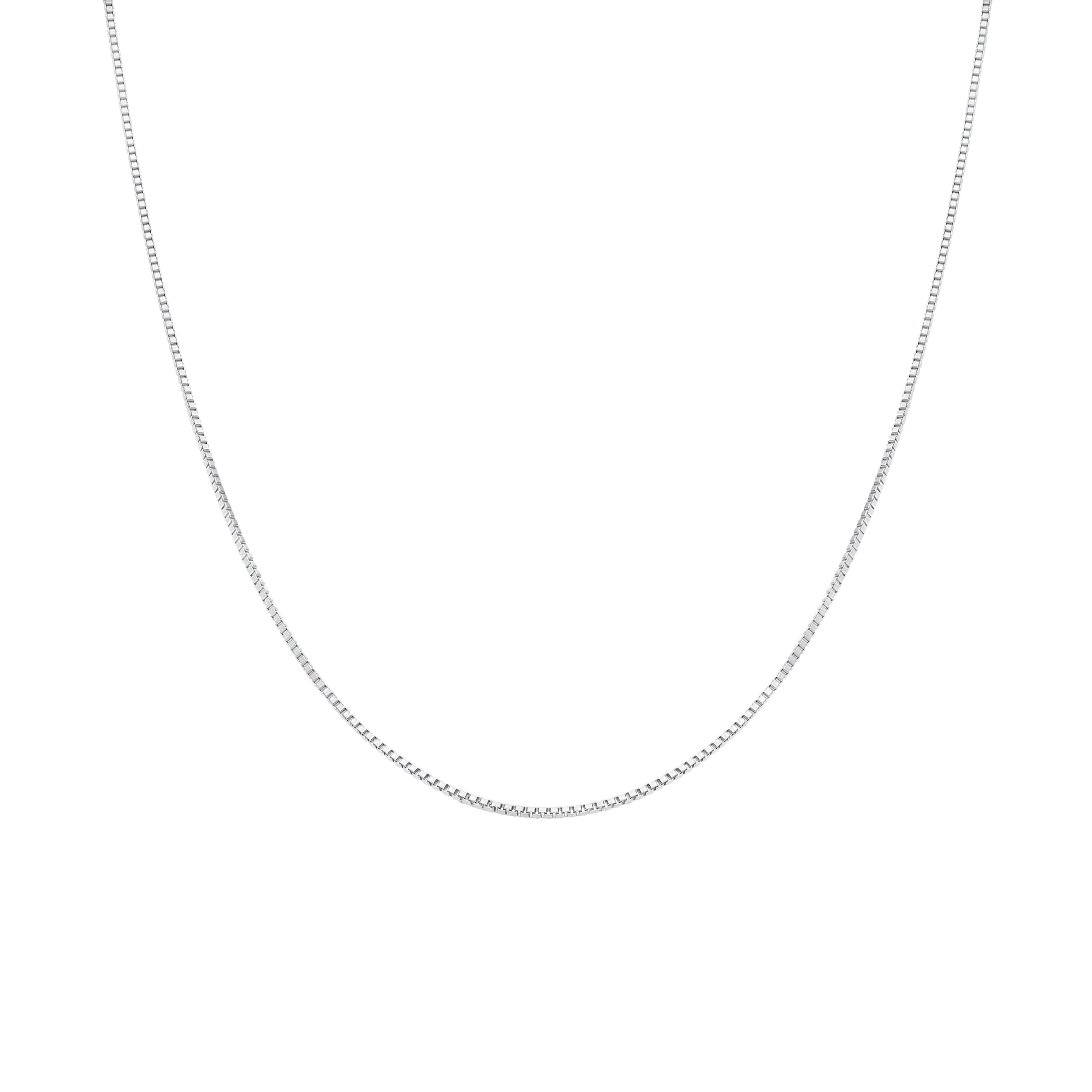 Box Chain 40.5cm 18K white gold - Image 2