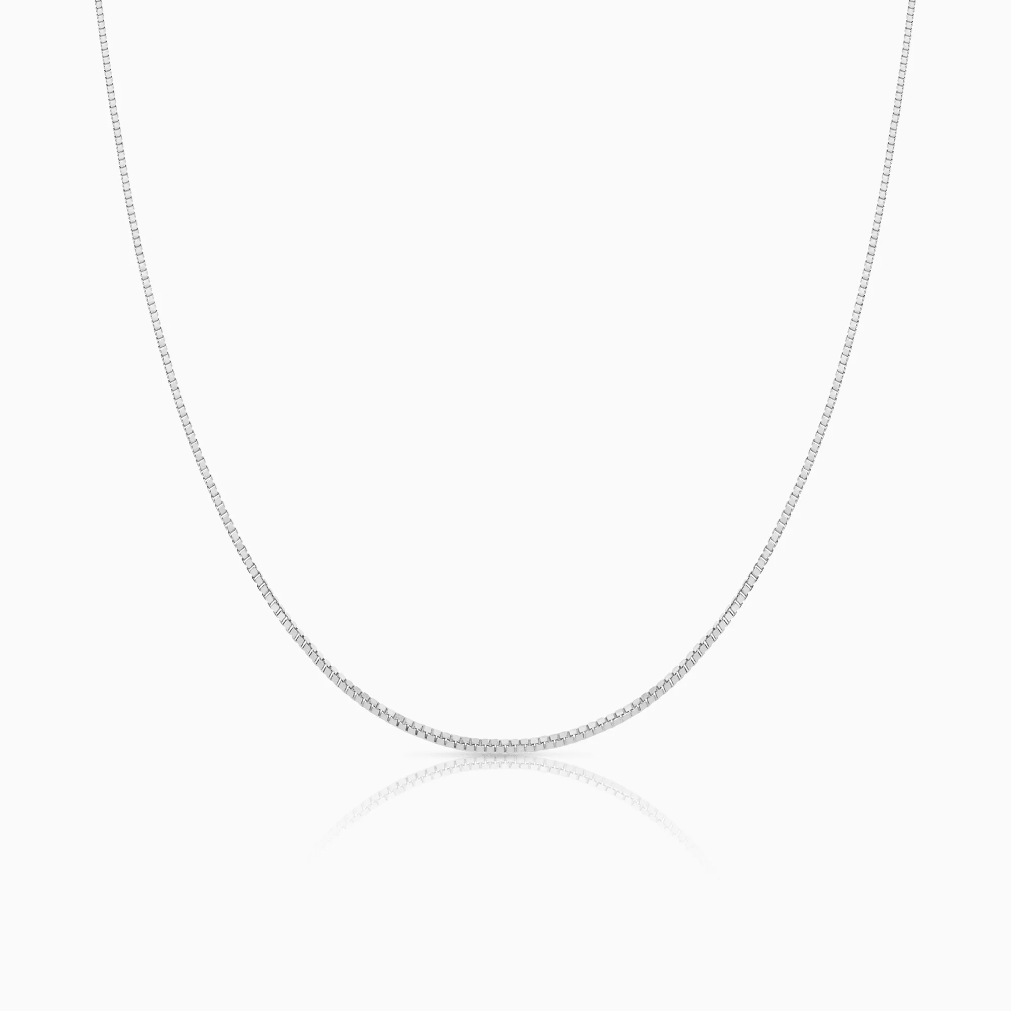 Box Chain 40cm 18K White Gold
