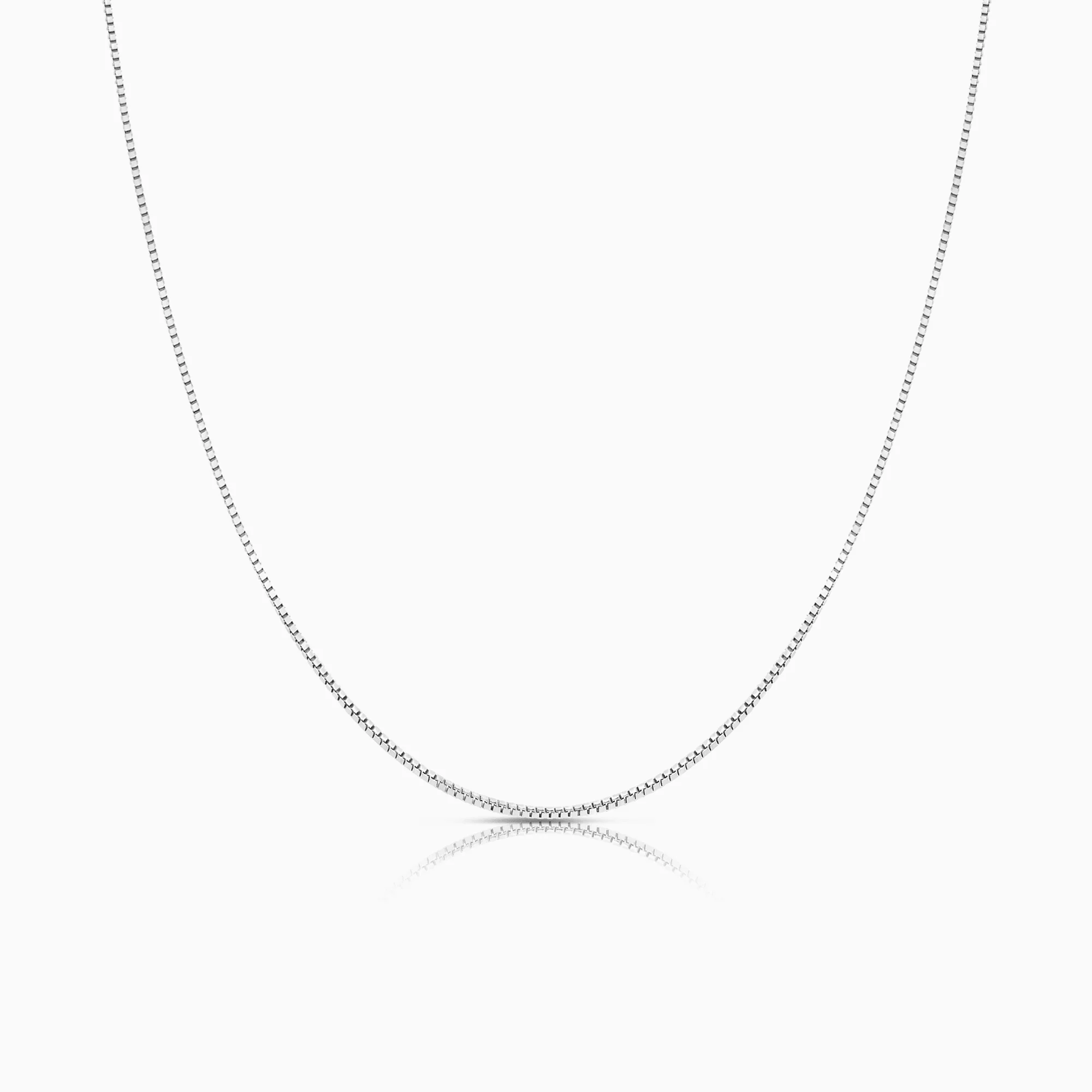 Box Chain 40cm 18K White Gold