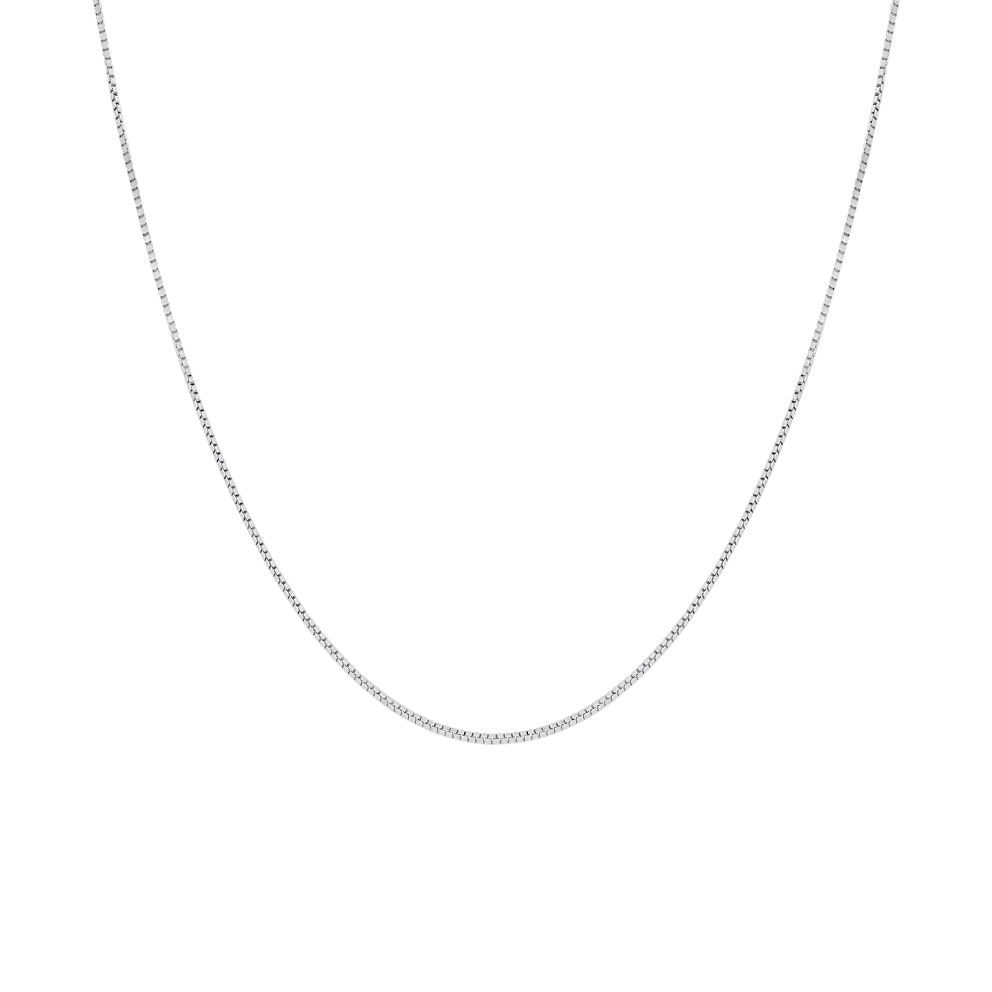 Box Chain 40cm 18K White Gold - Image 2
