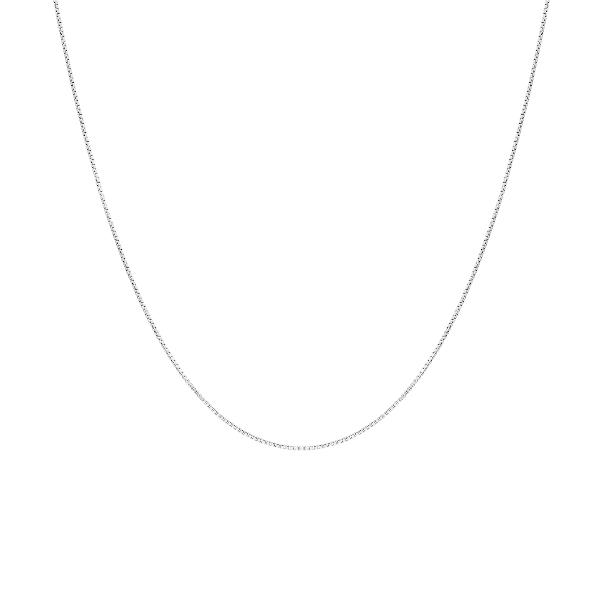 Box Chain 40cm 18K White Gold - Image 2