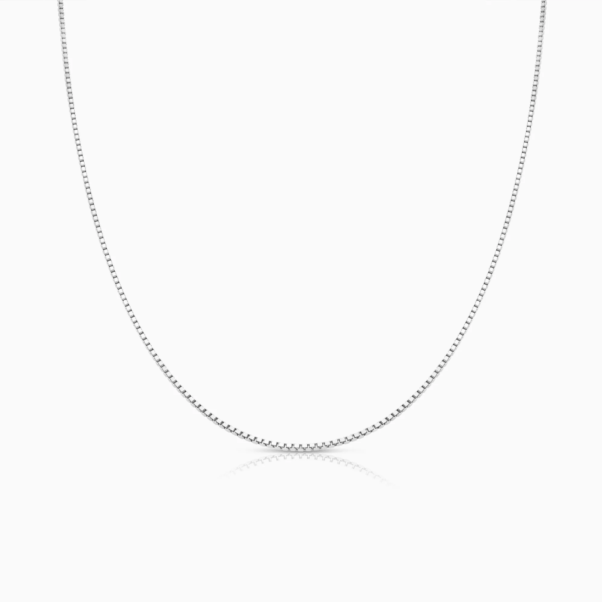 Box Chain 41cm 18K white gold
