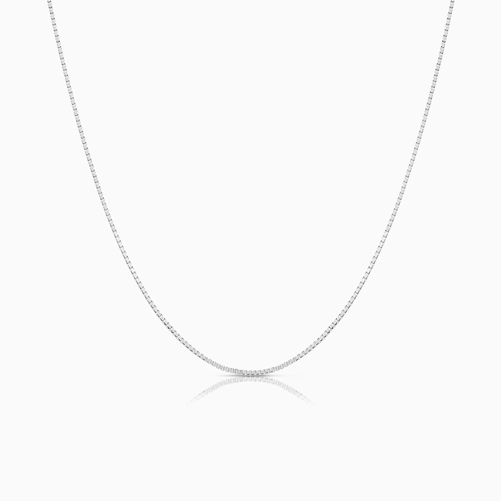 Box Chain 41cm 18K white gold