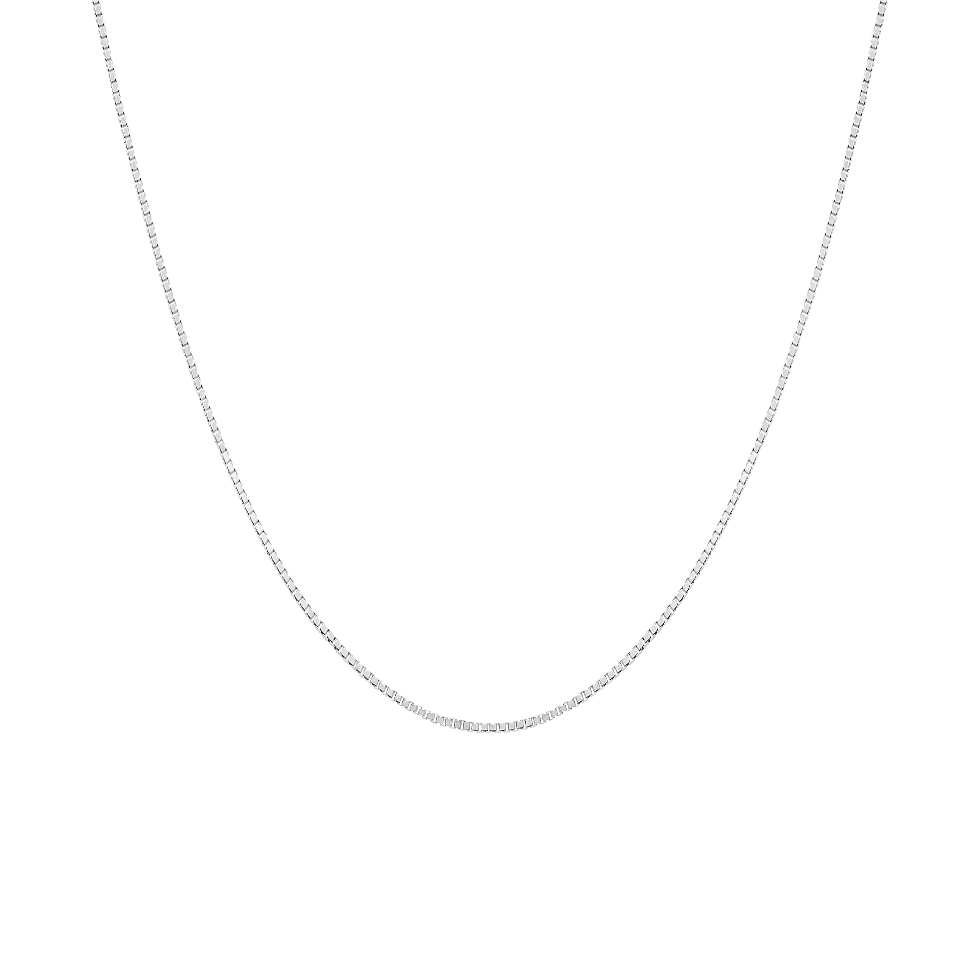 Box Chain 41cm 18K white gold - Image 2