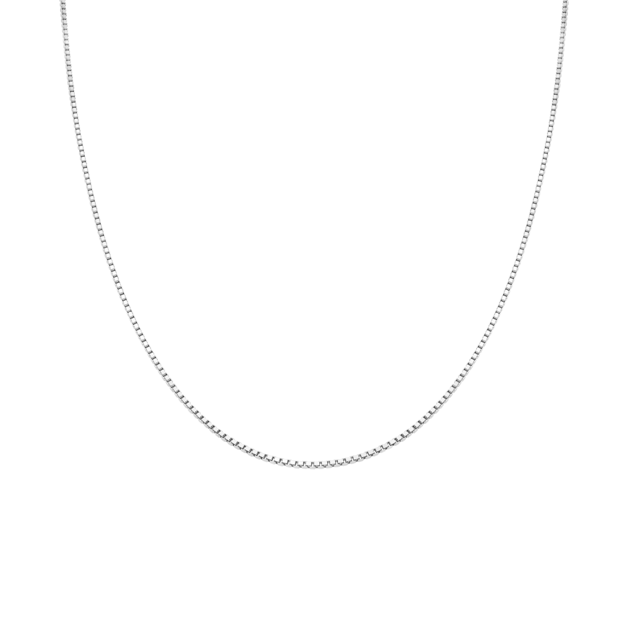 Box Chain 41cm 18K white gold - Image 2