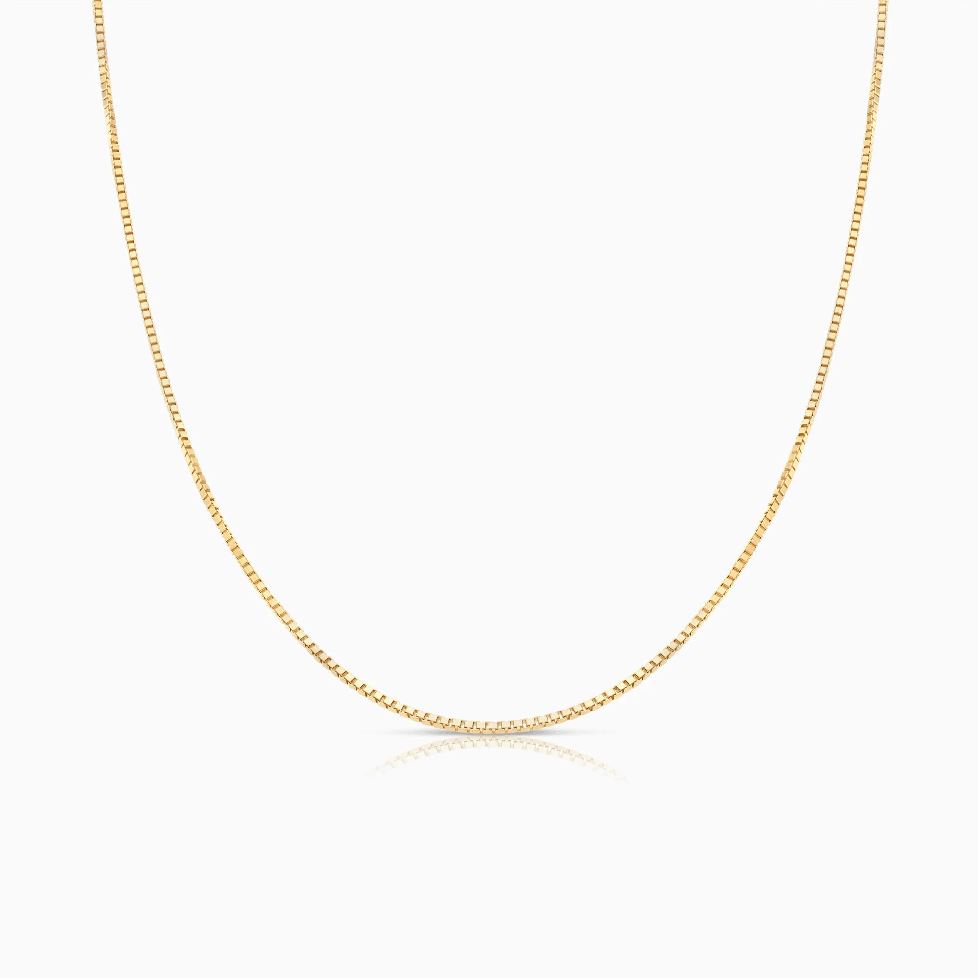 Box chain 42.5cm 18K gold
