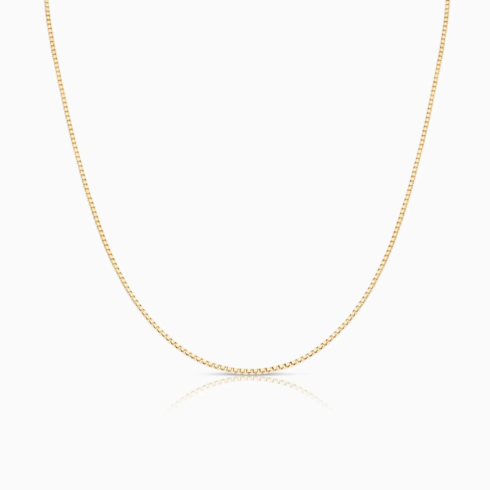 Box chain 42.5cm 18K gold