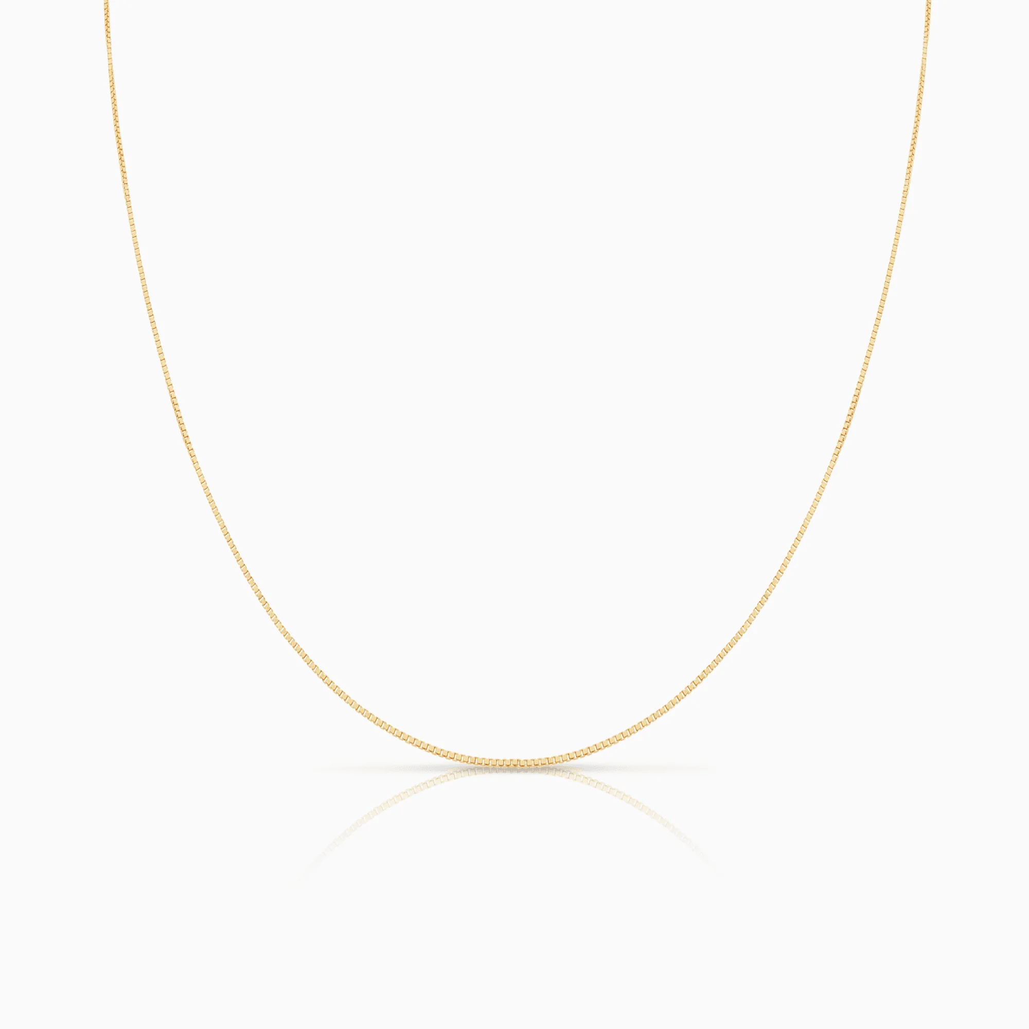 Box chain 42.5cm 18K gold