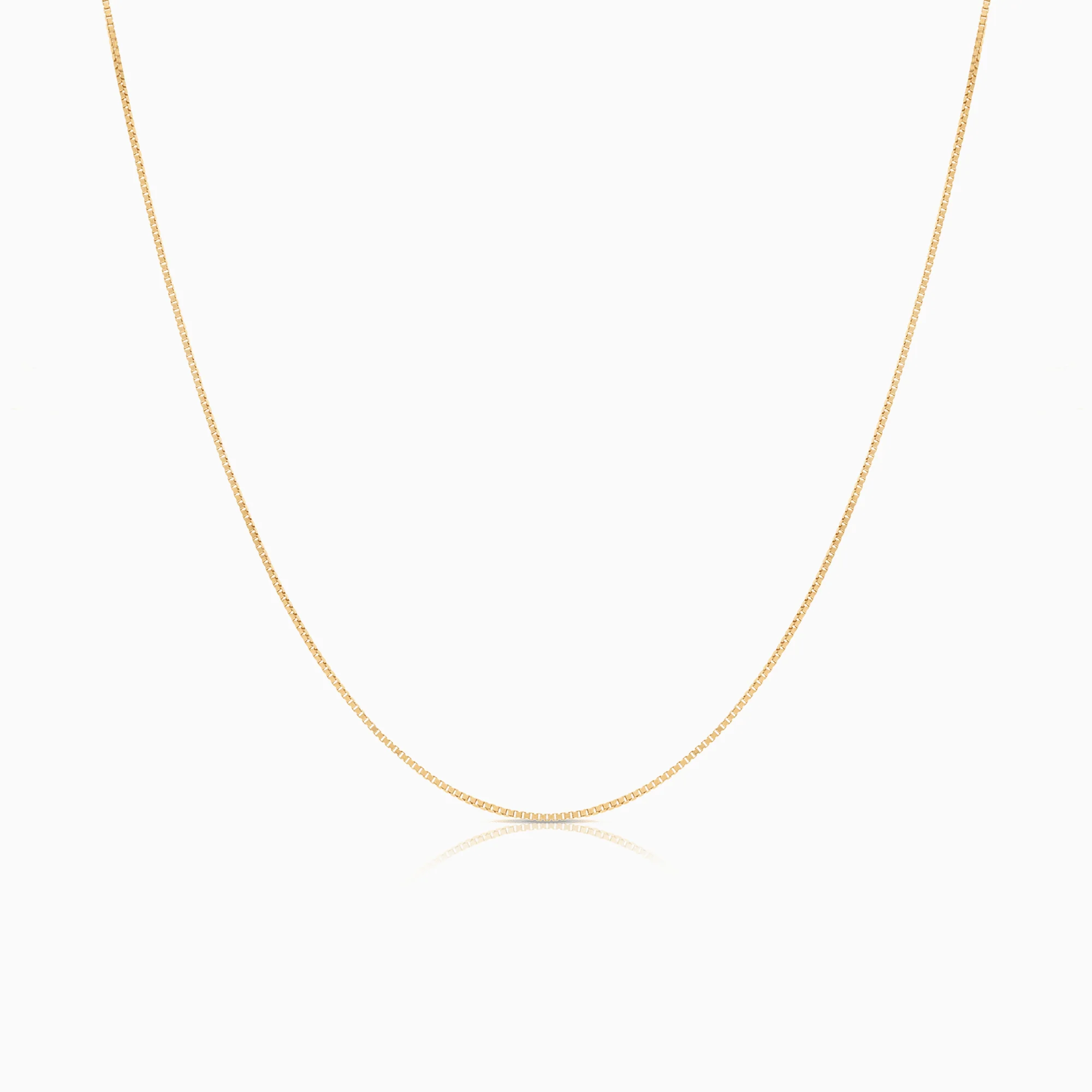 Box chain 42.5cm 18K gold