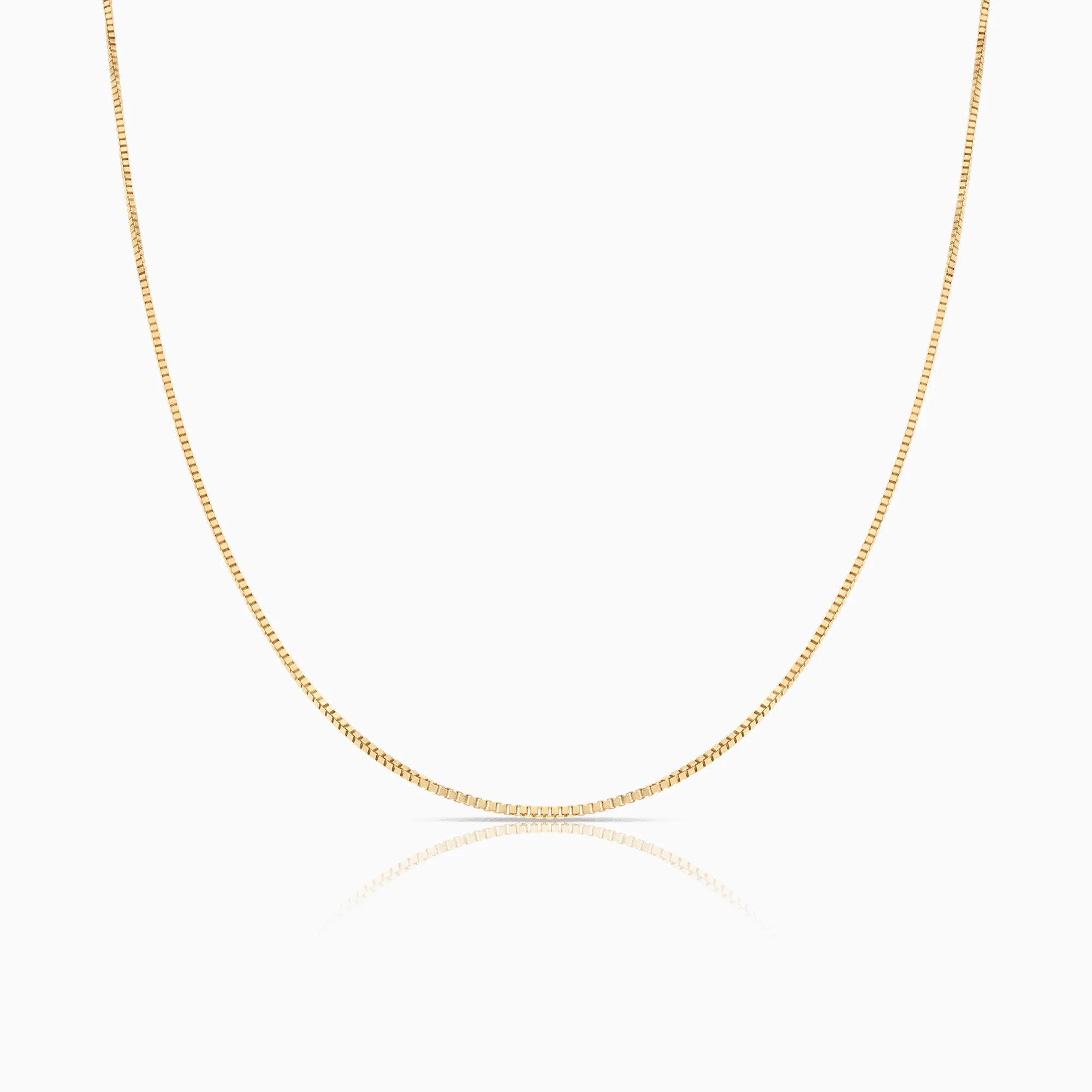 Box chain 42.5cm 18K gold