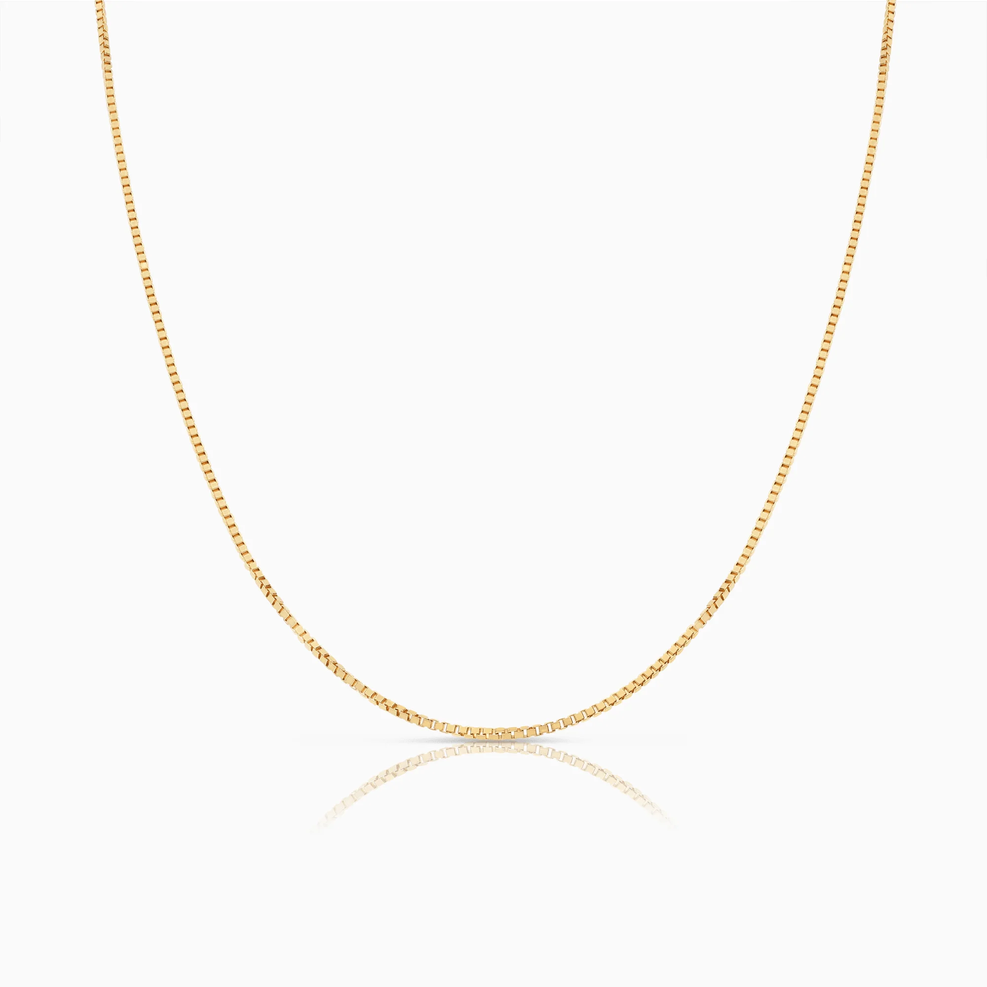 Box chain 42.5cm 18K gold
