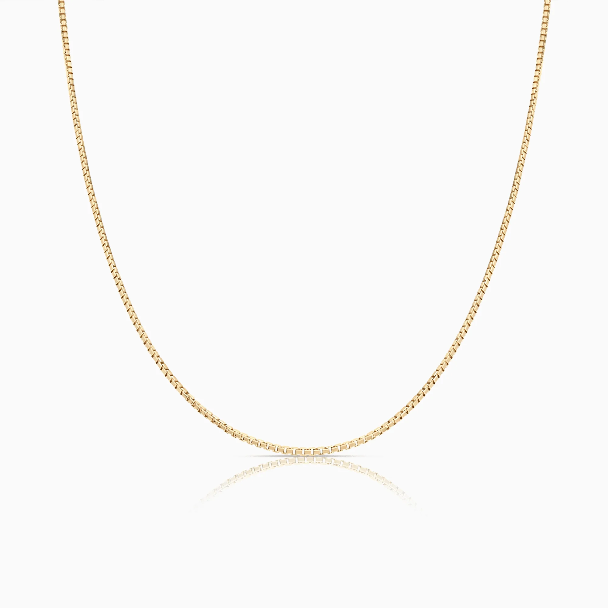 Box chain 42.5cm 18K gold