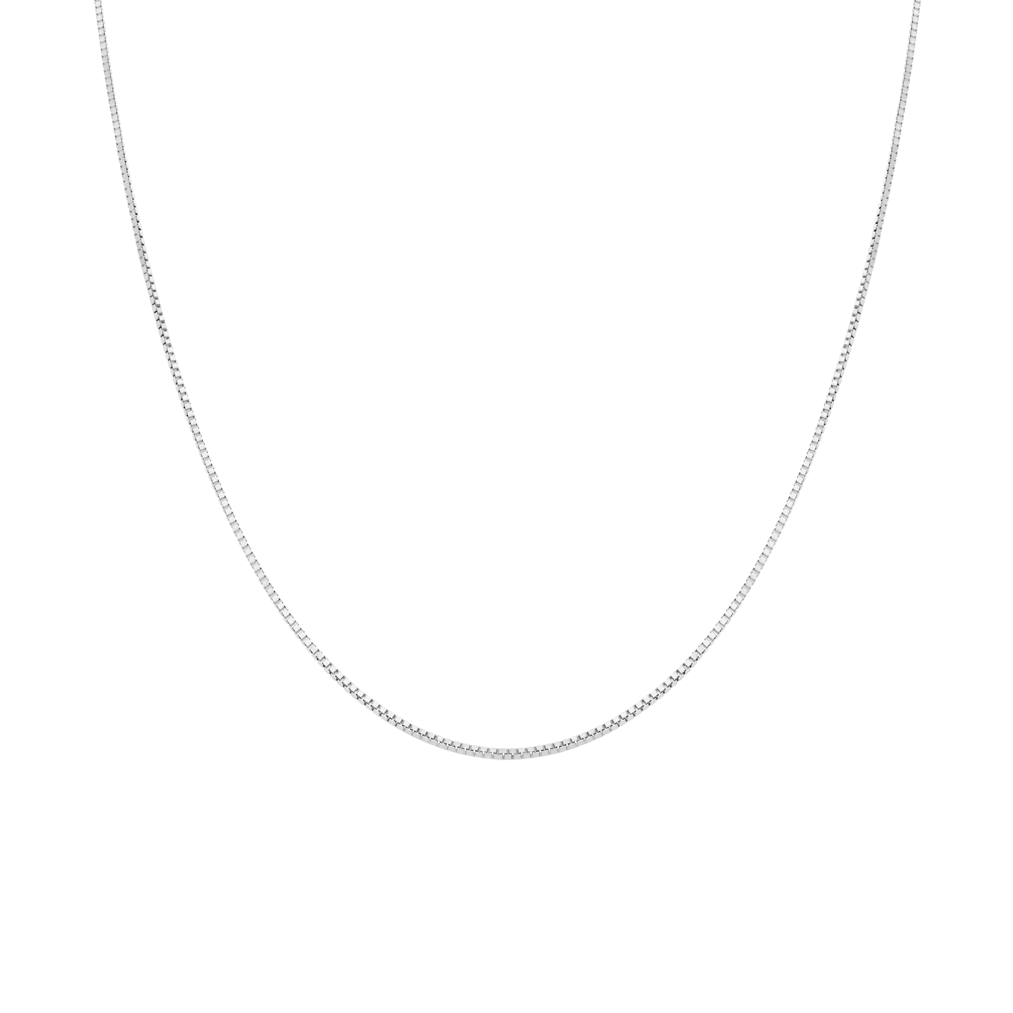 Box Chain 42cm 18K white gold - Image 2