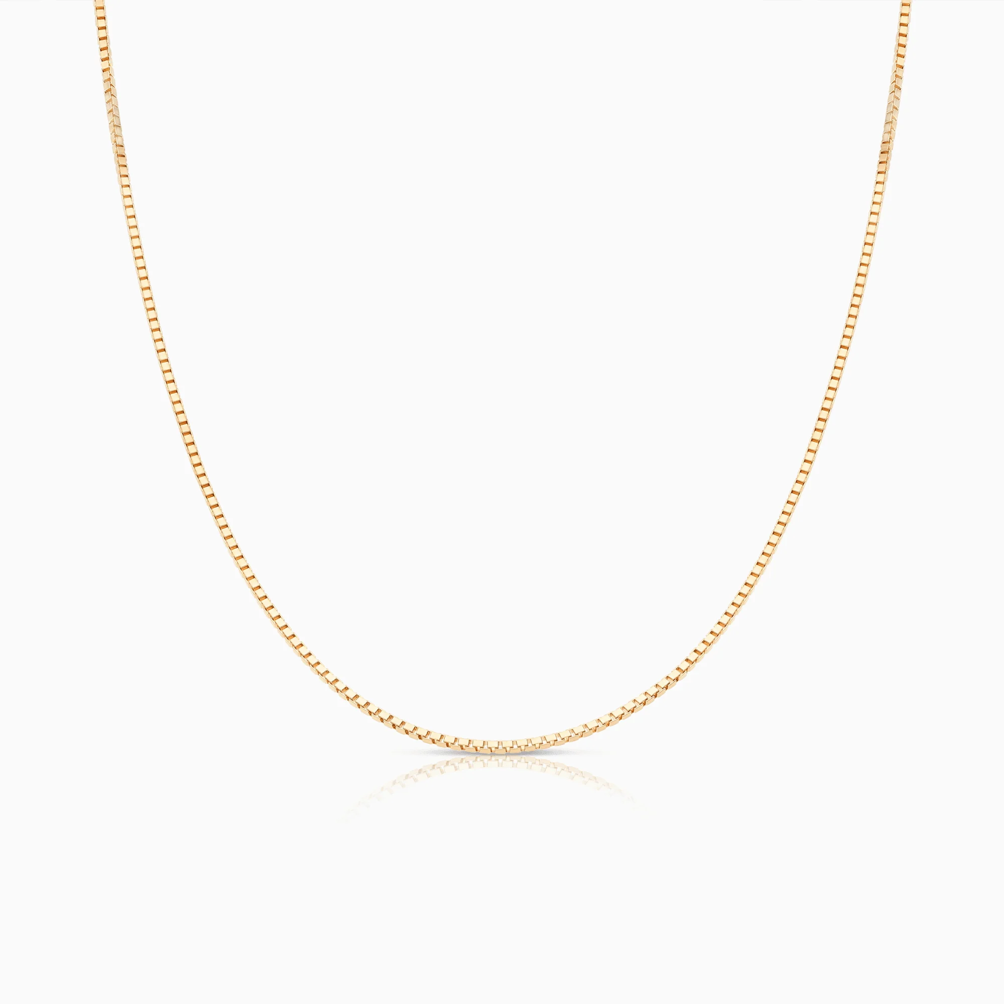Box Chain 43cm 18K Gold