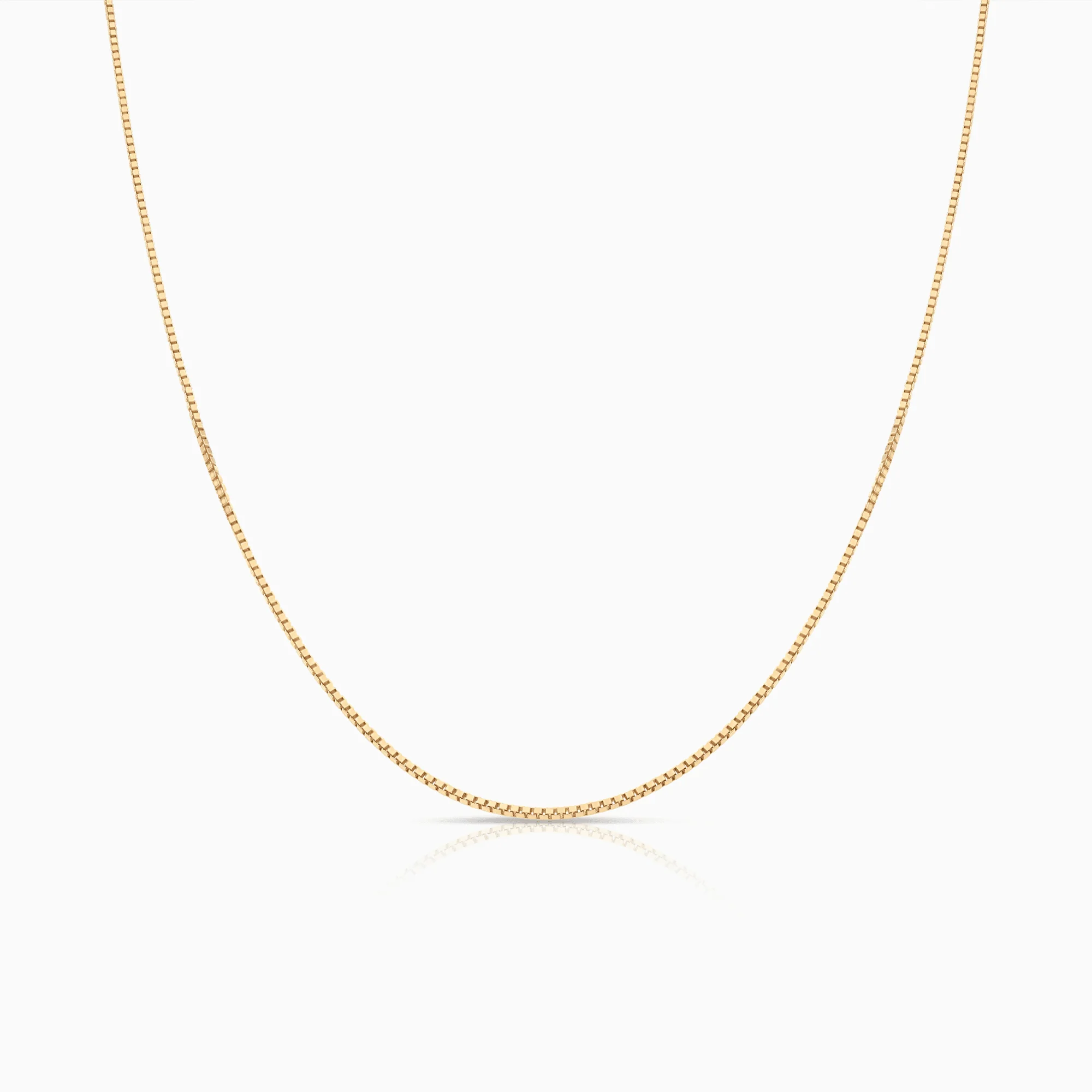 Box Chain 43cm 18K Gold