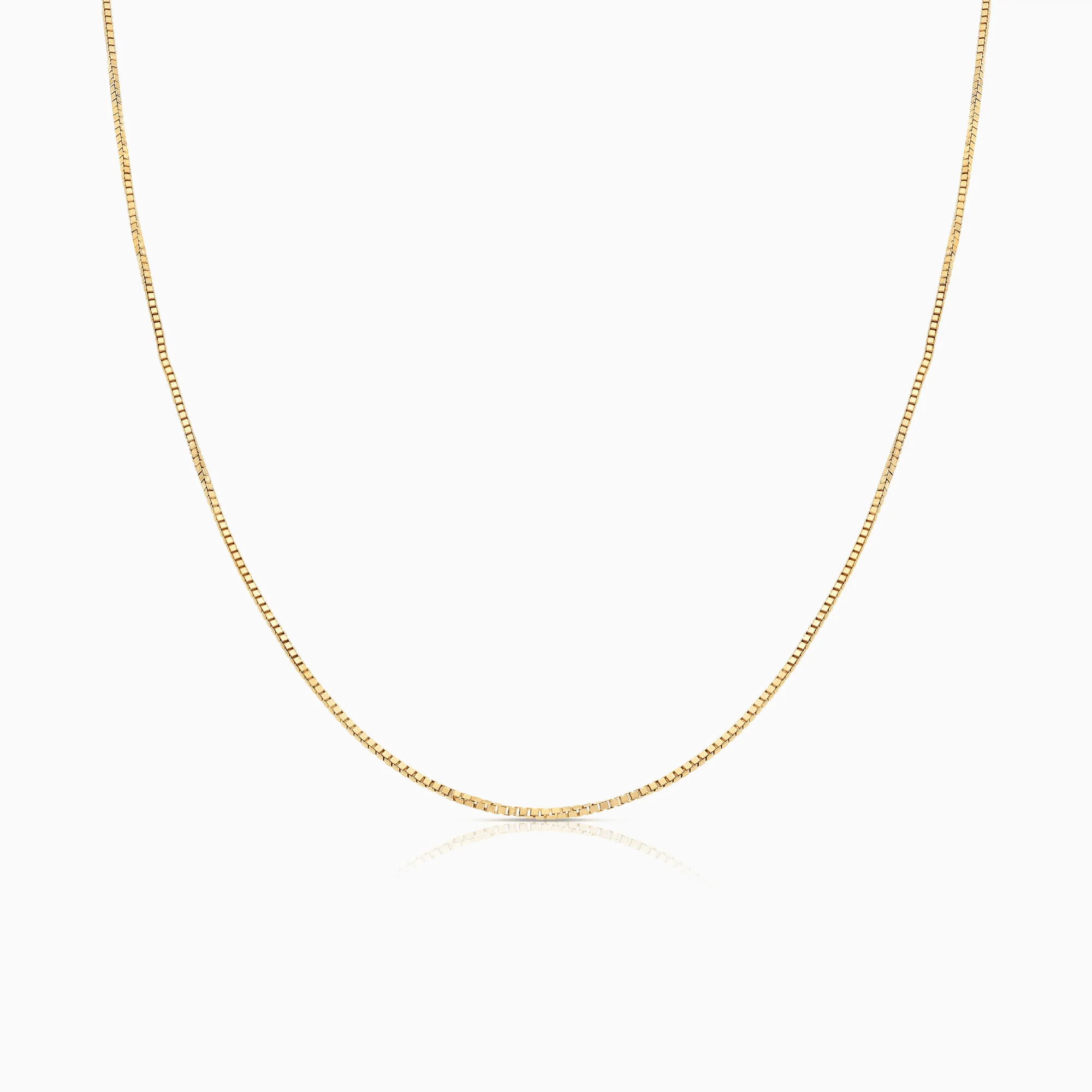 Box Chain 43cm 18K Gold