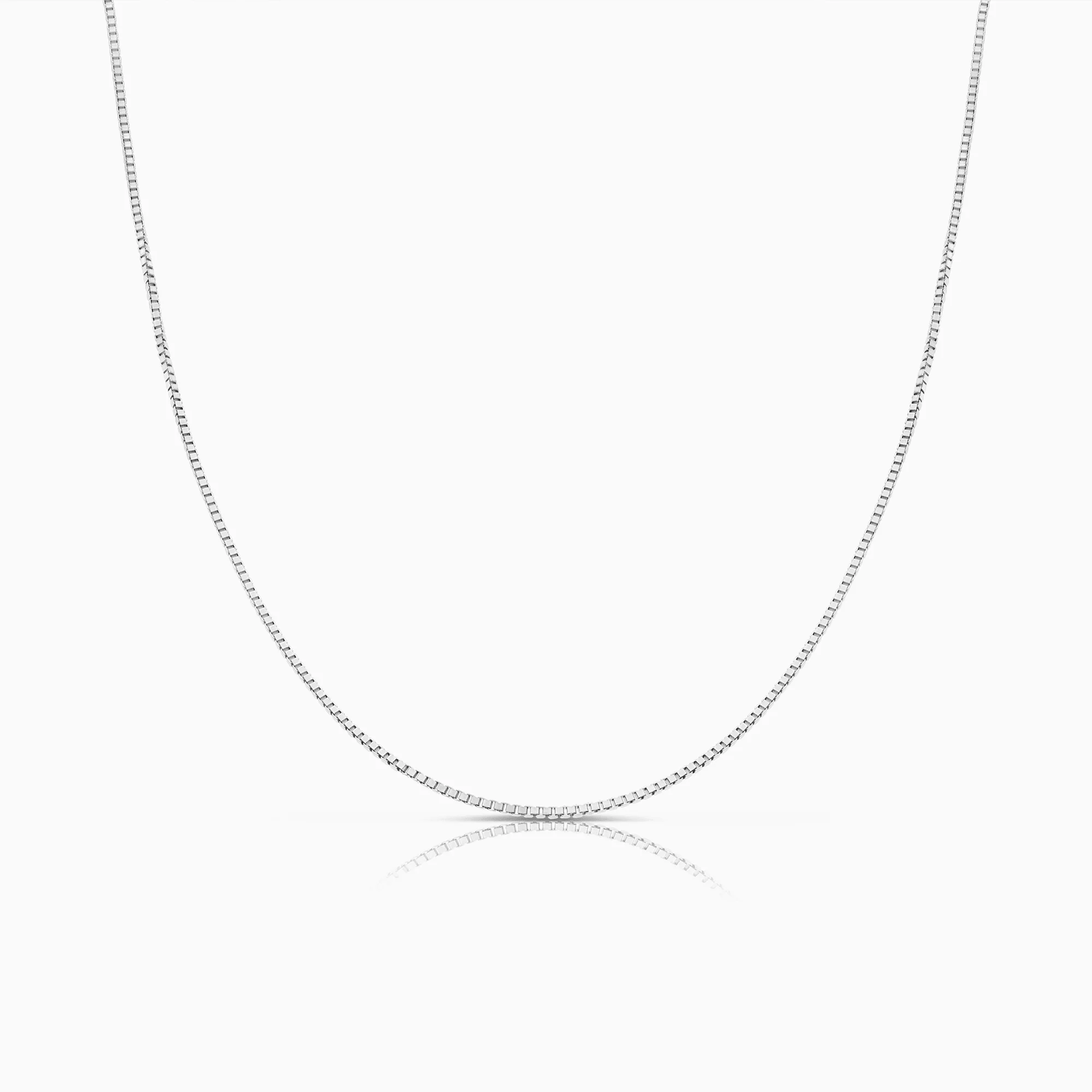 Box Chain 45cm 18K white gold