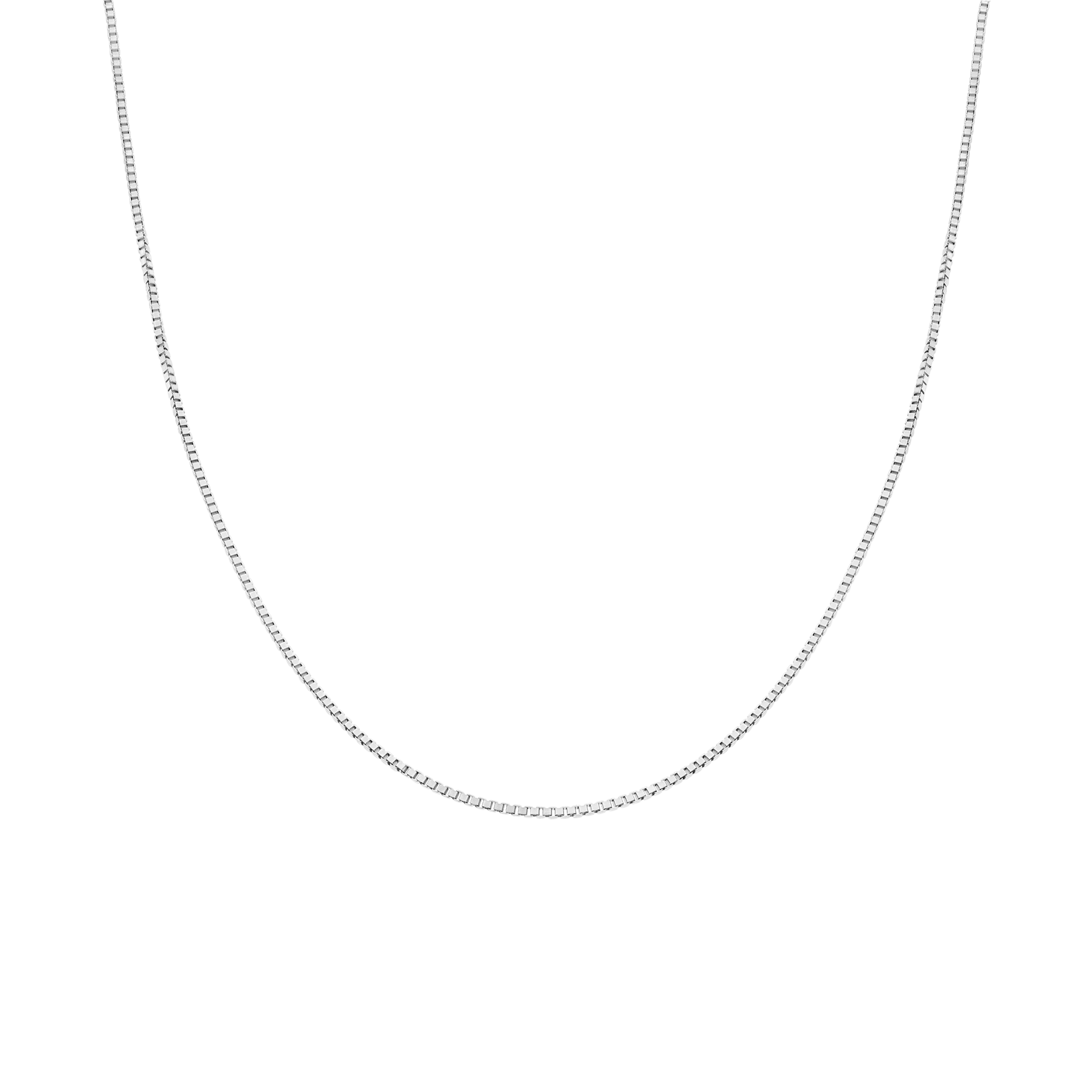 Box Chain 45cm 18K white gold - Image 2