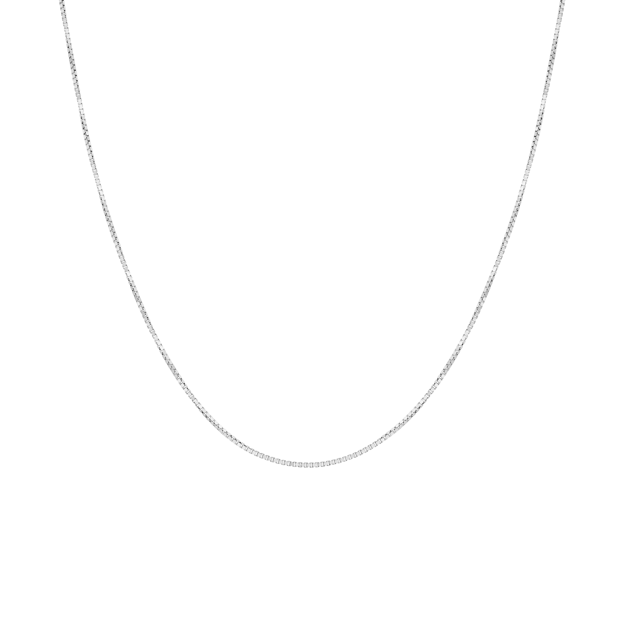 Box Chain 45cm 18K white gold - Image 2