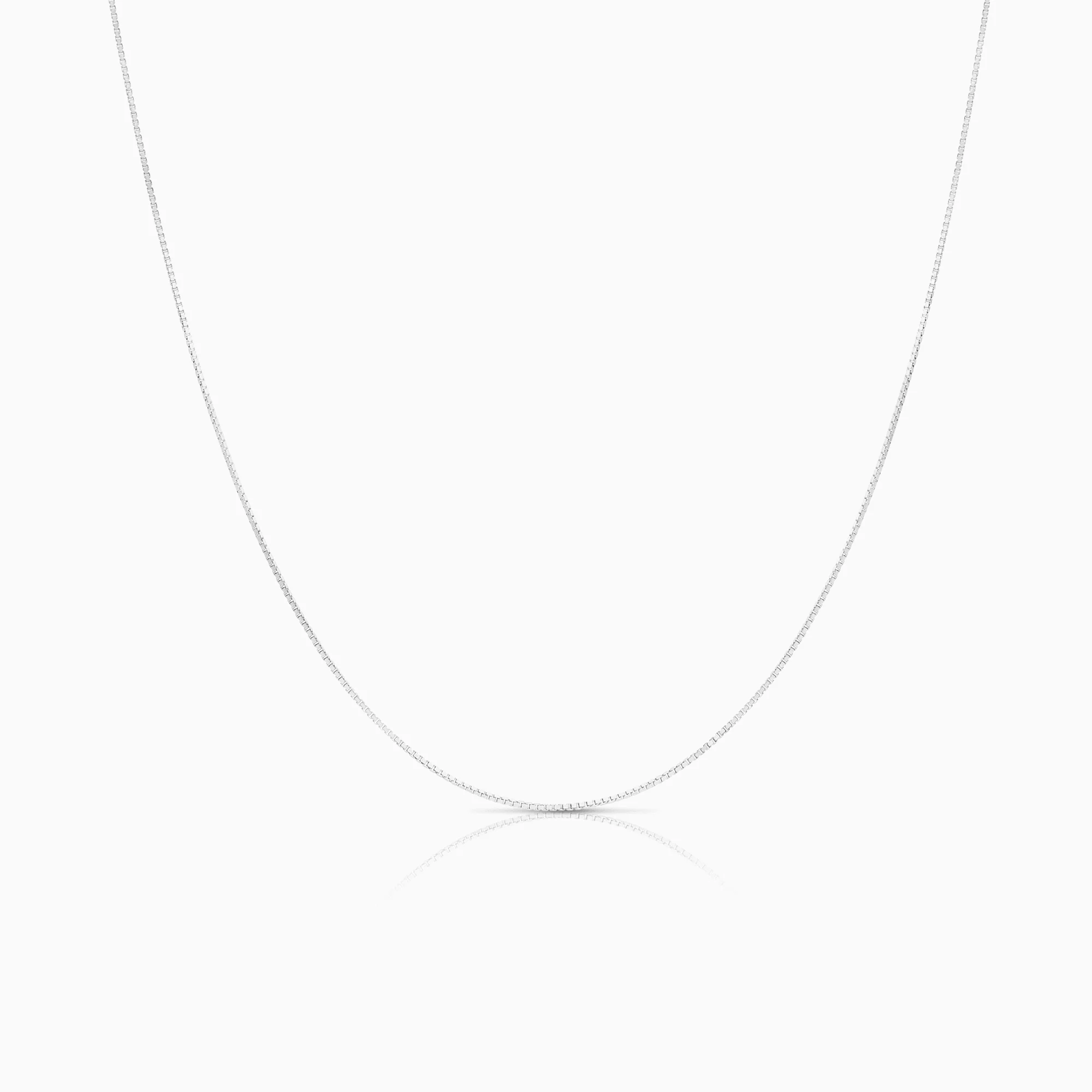 Box Chain 45cm 18K white gold
