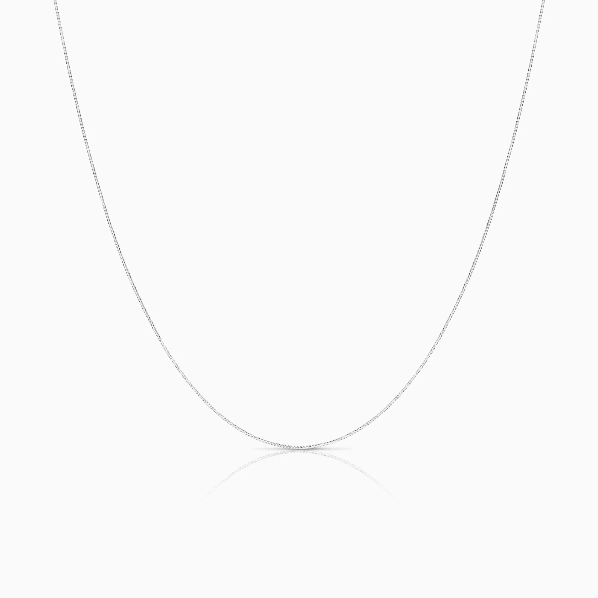 Box Chain 50.5cm 18K white gold