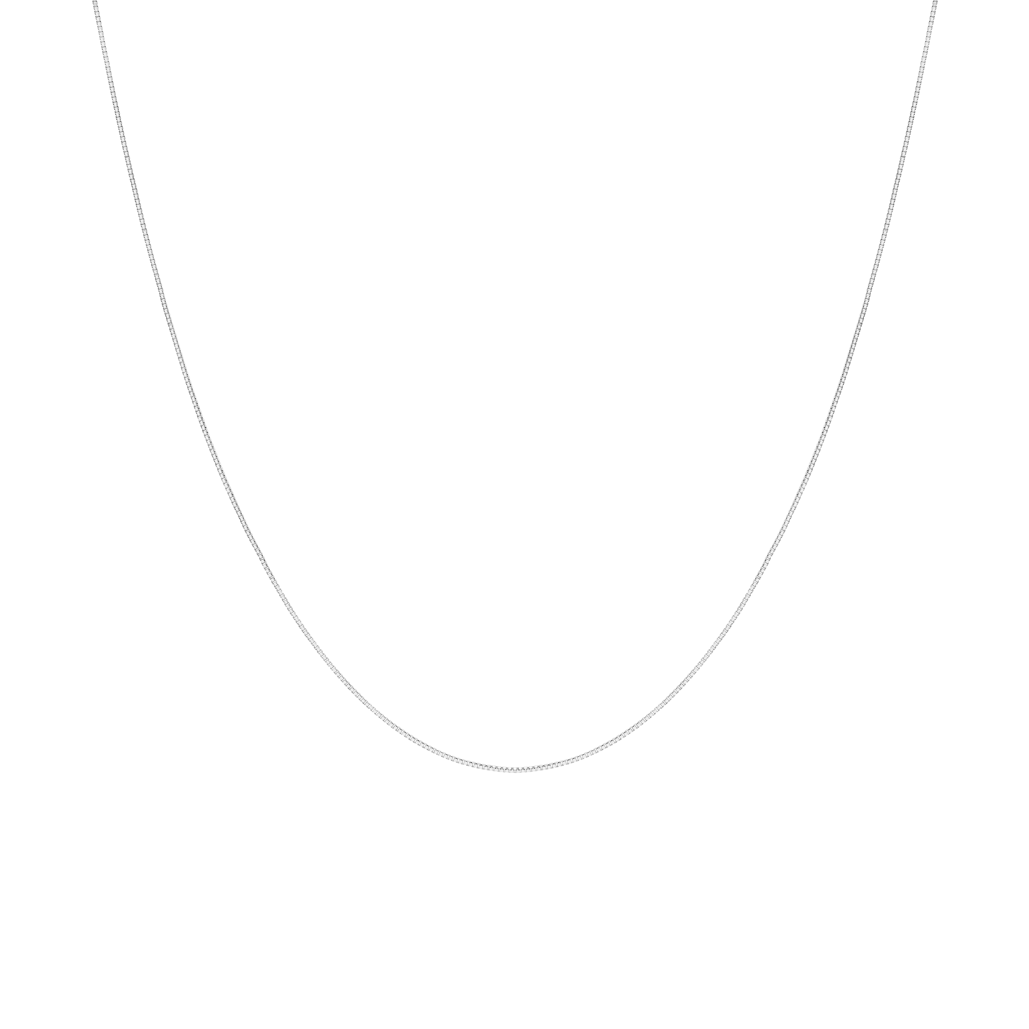 Box Chain 50.5cm 18K white gold - Image 2