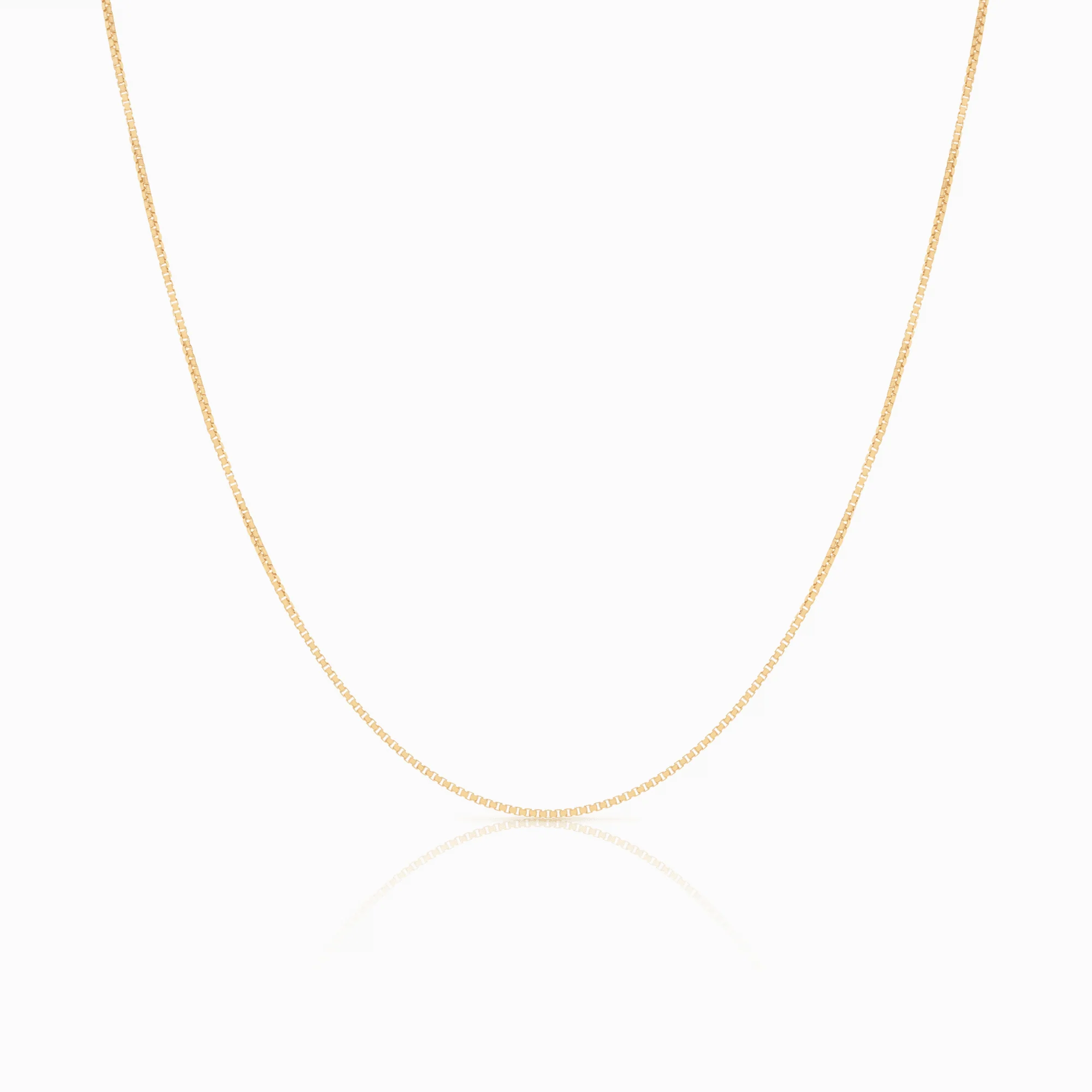 Box chain 50cm 18K gold