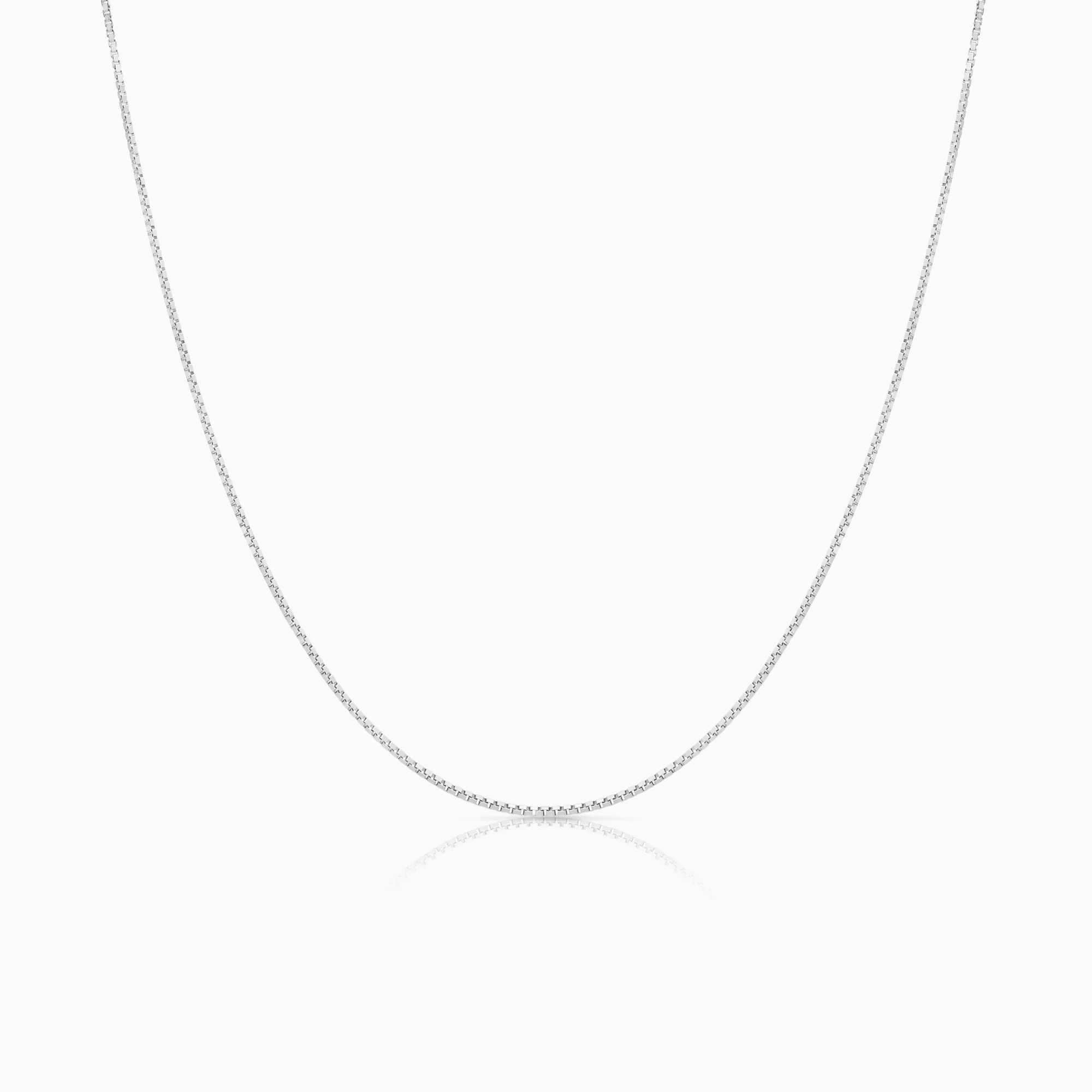 Box chain 38.5cm 18K white gold