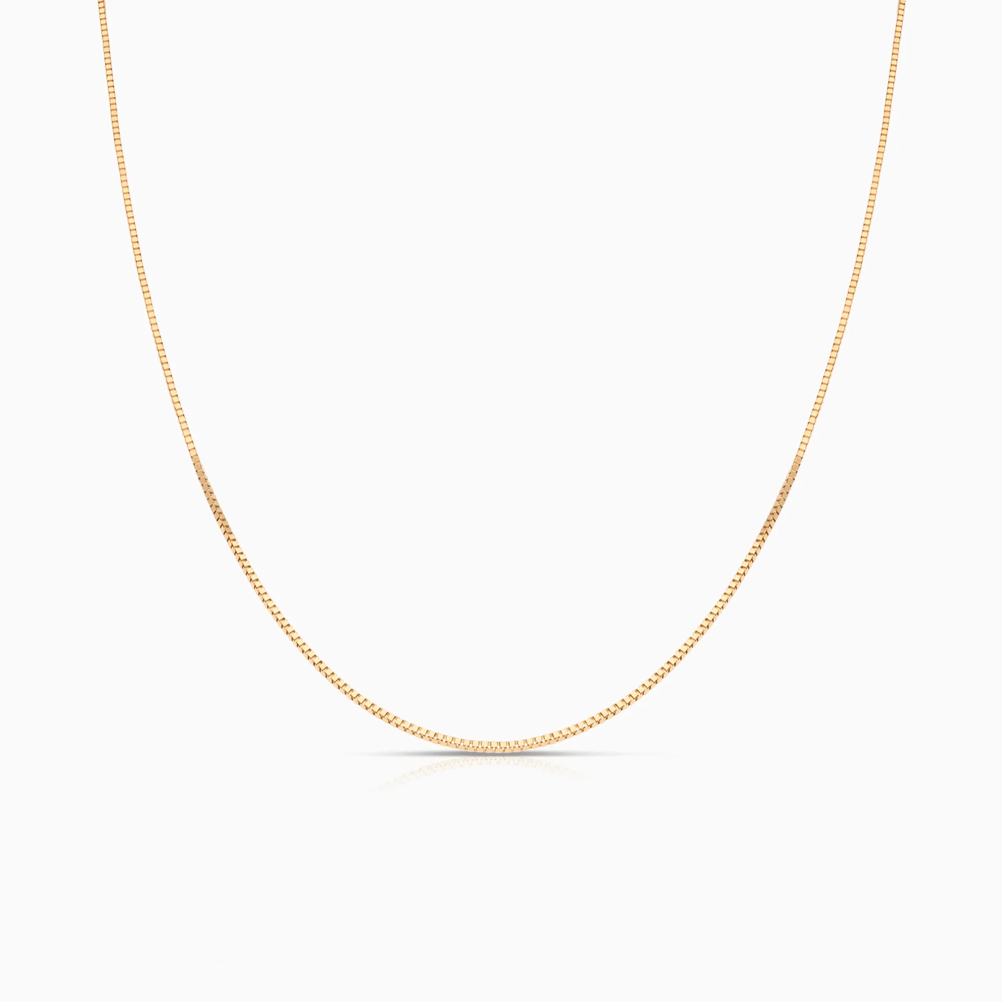 Box chain 42.5cm 18K gold