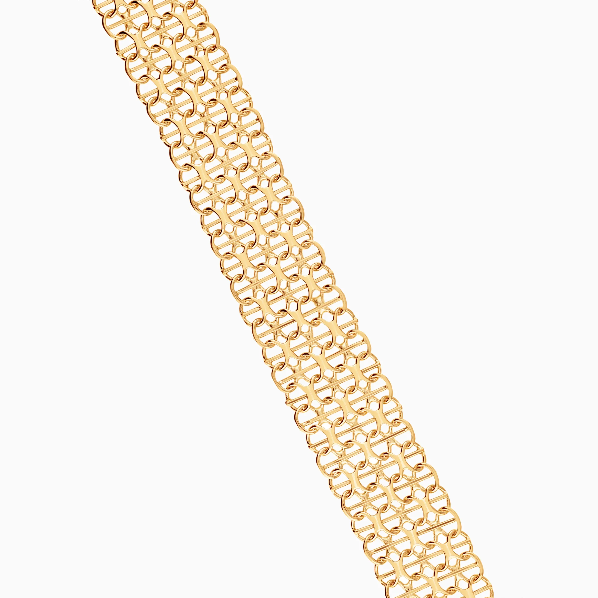 X-link bracelet with bar 18.67g 18K gold