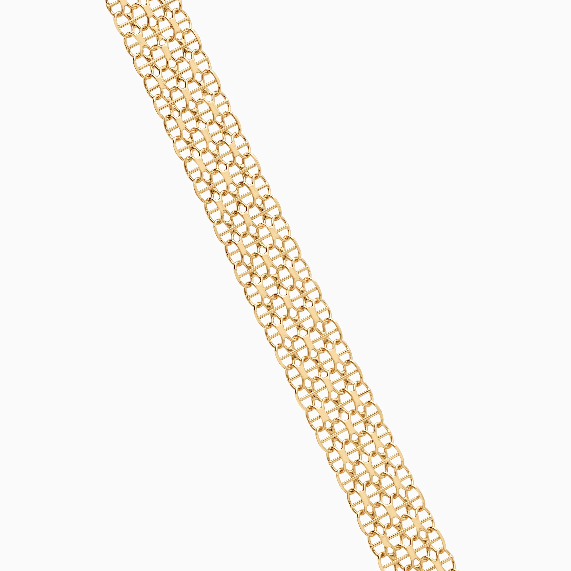 X-link bracelet with bar 11.04g 18K gold
