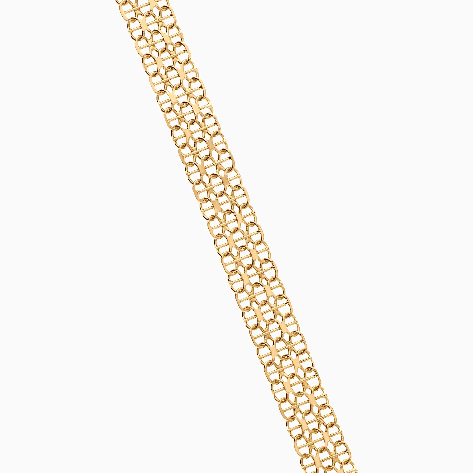 X-link bracelet with bar 11.08g 18K gold
