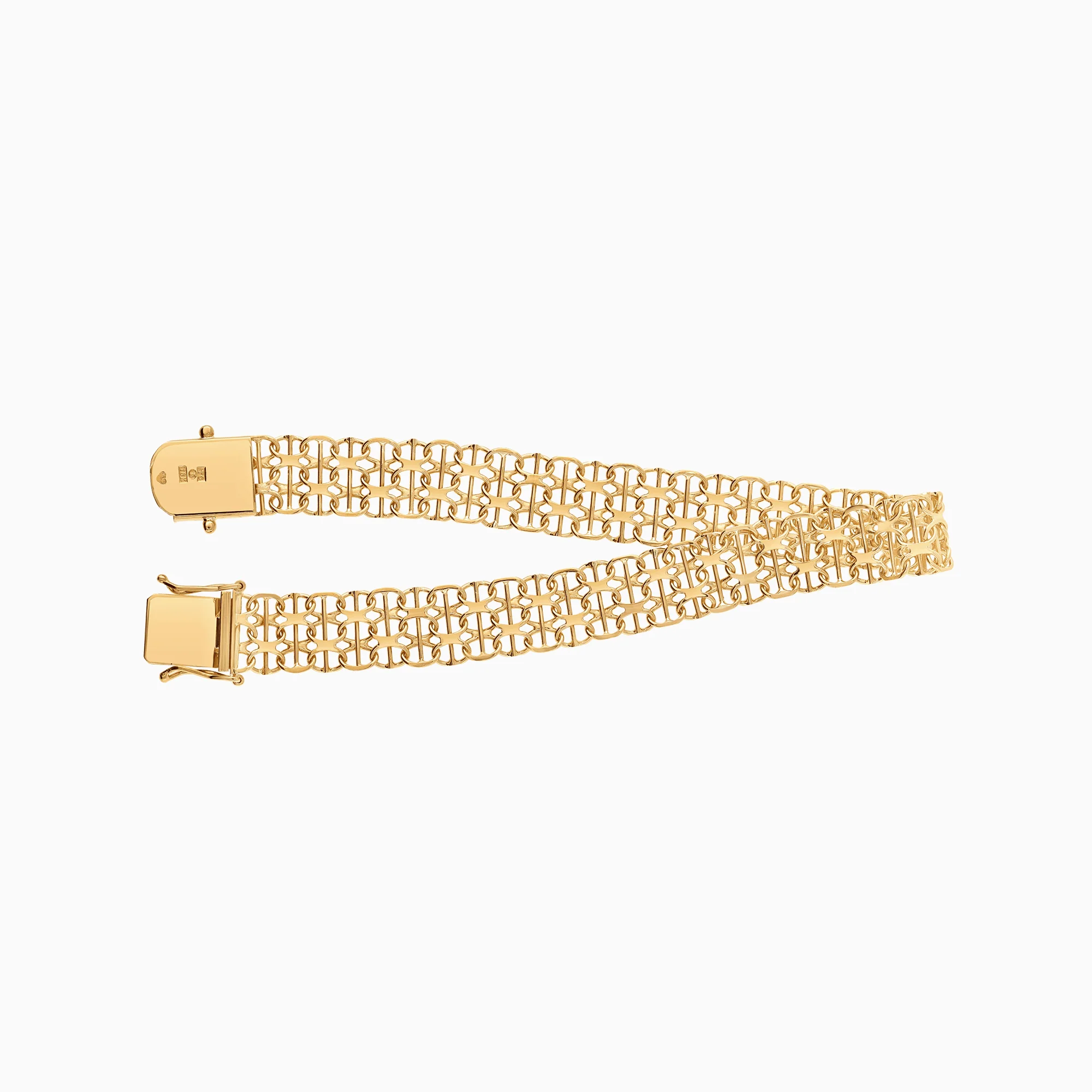 X-link bracelet with bar 11.08g 18K gold - Image 2