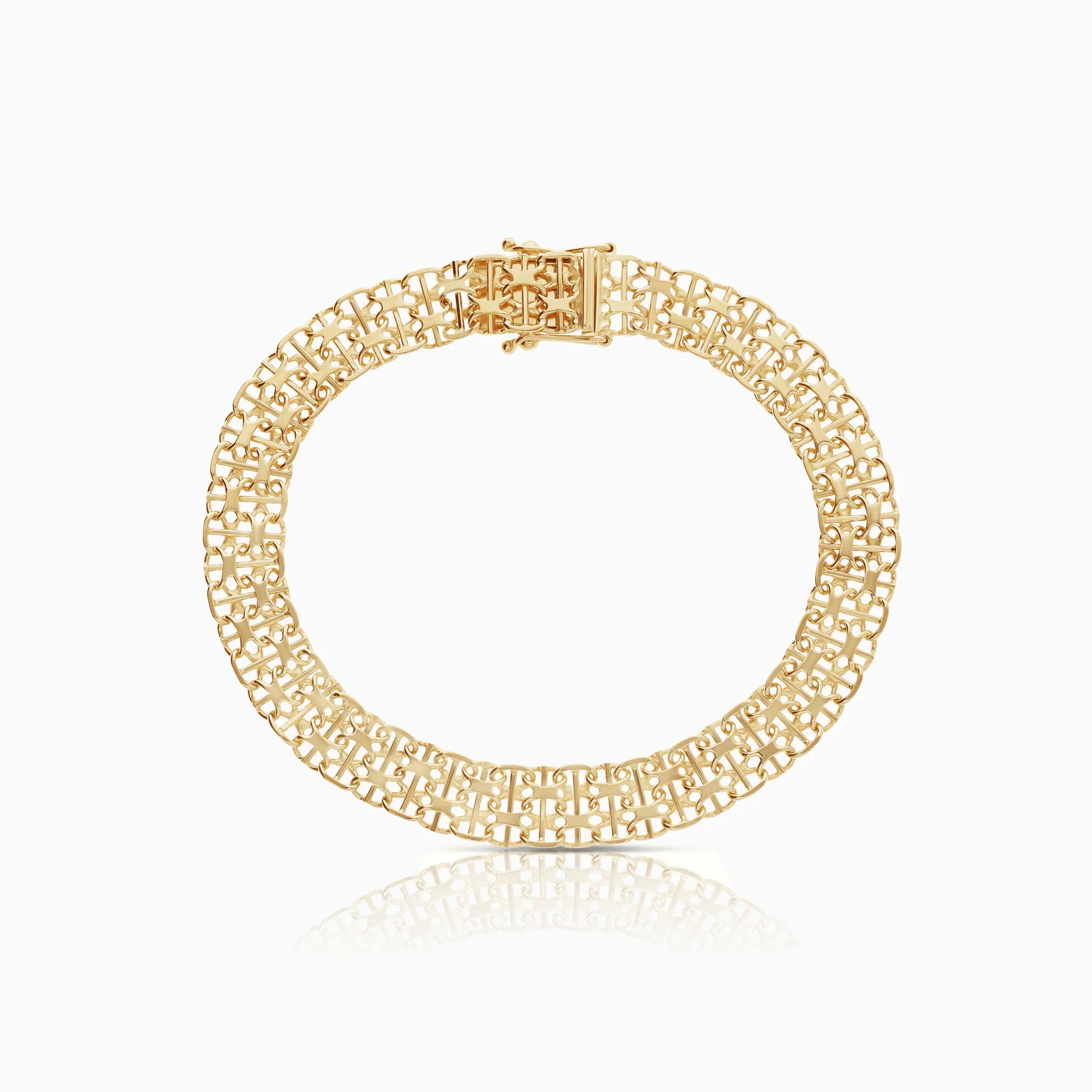 X-link bracelet with bar 11.28g 18K gold