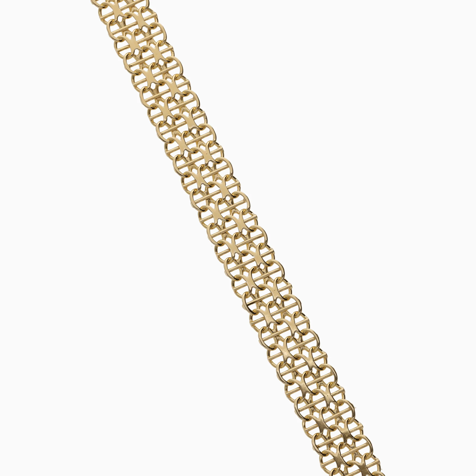 X-link bracelet with bar 12.04g 18K gold