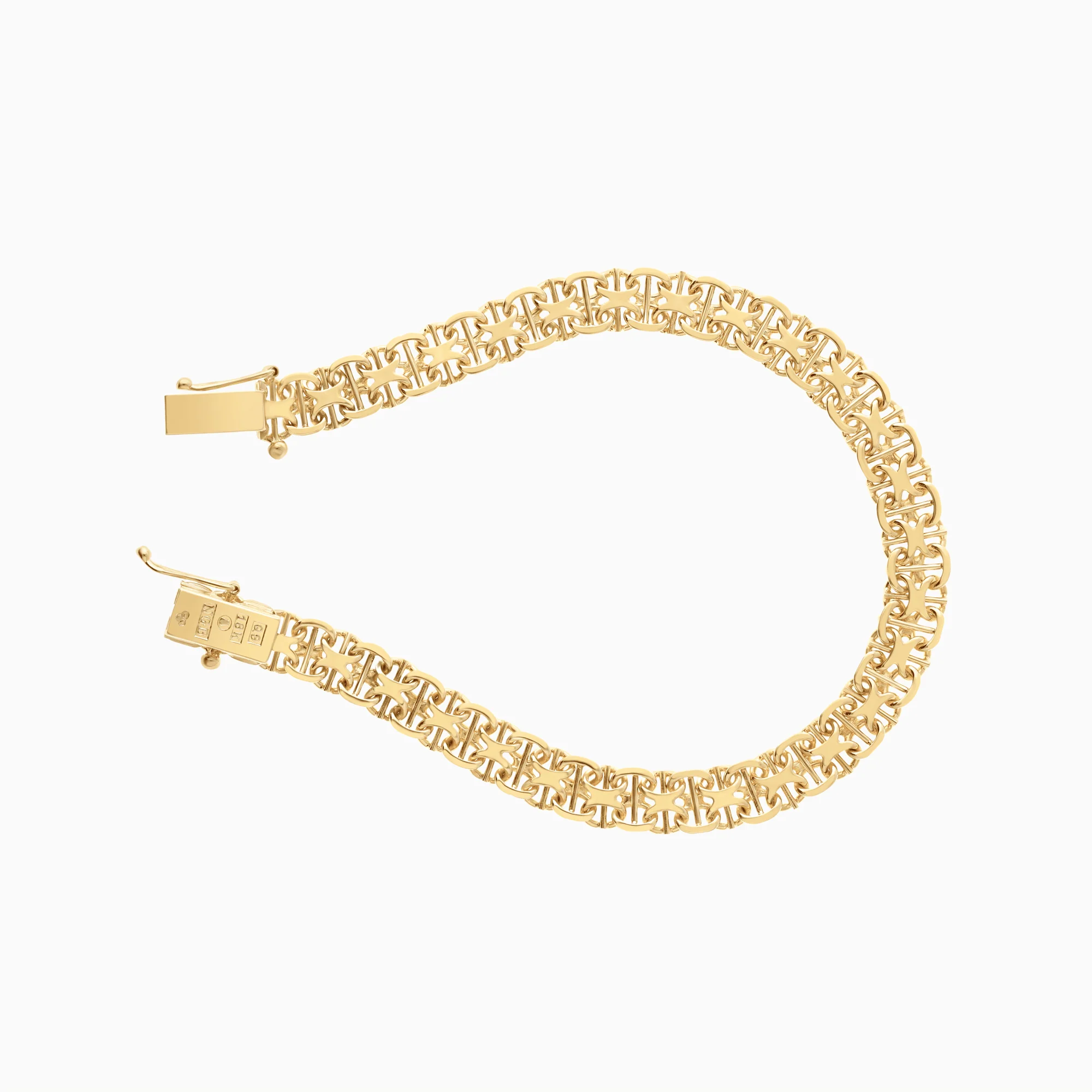X-Link Bracelet with Bar 12.20g 18K Gold - Image 2