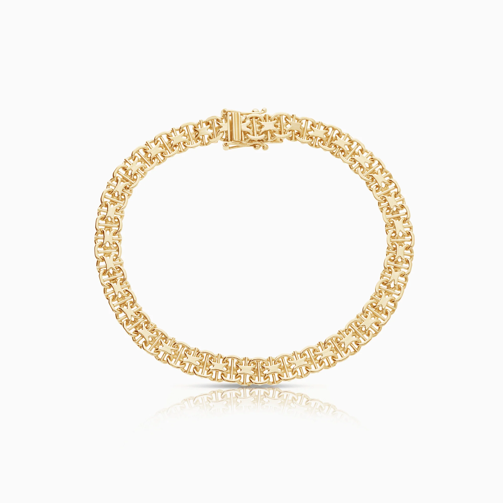 X-link bracelet with bar 12.62g 18K gold